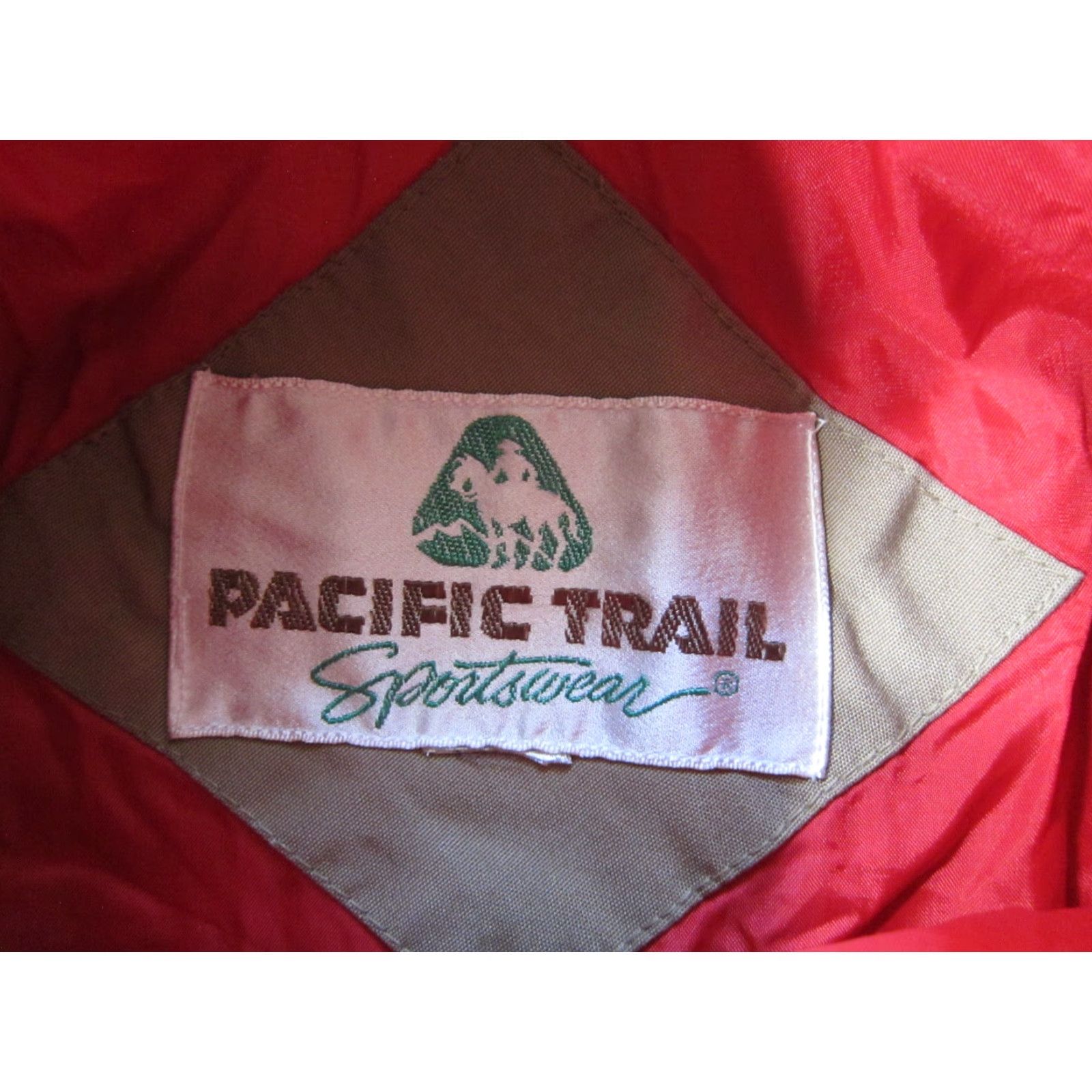 Vintage Pacific Trail Windbreaker Jacket Mens S Brown Red Zip Pocket Cotton 80s 90s Art Vintage Size US S / EU 44-46 / 1 - 3 Thumbnail