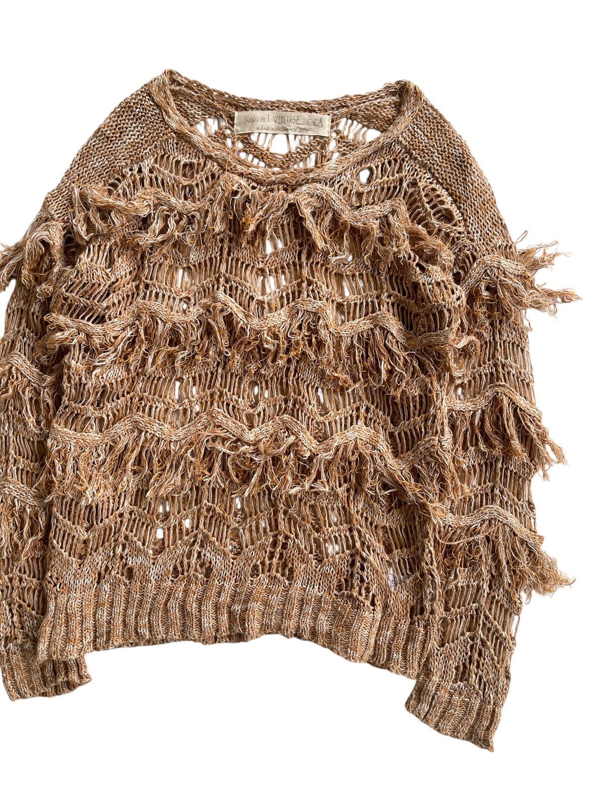 GOA G.O.A Net Fringe Knitted Sweater Size M / US 6-8 / IT 42-44 - 9 Thumbnail