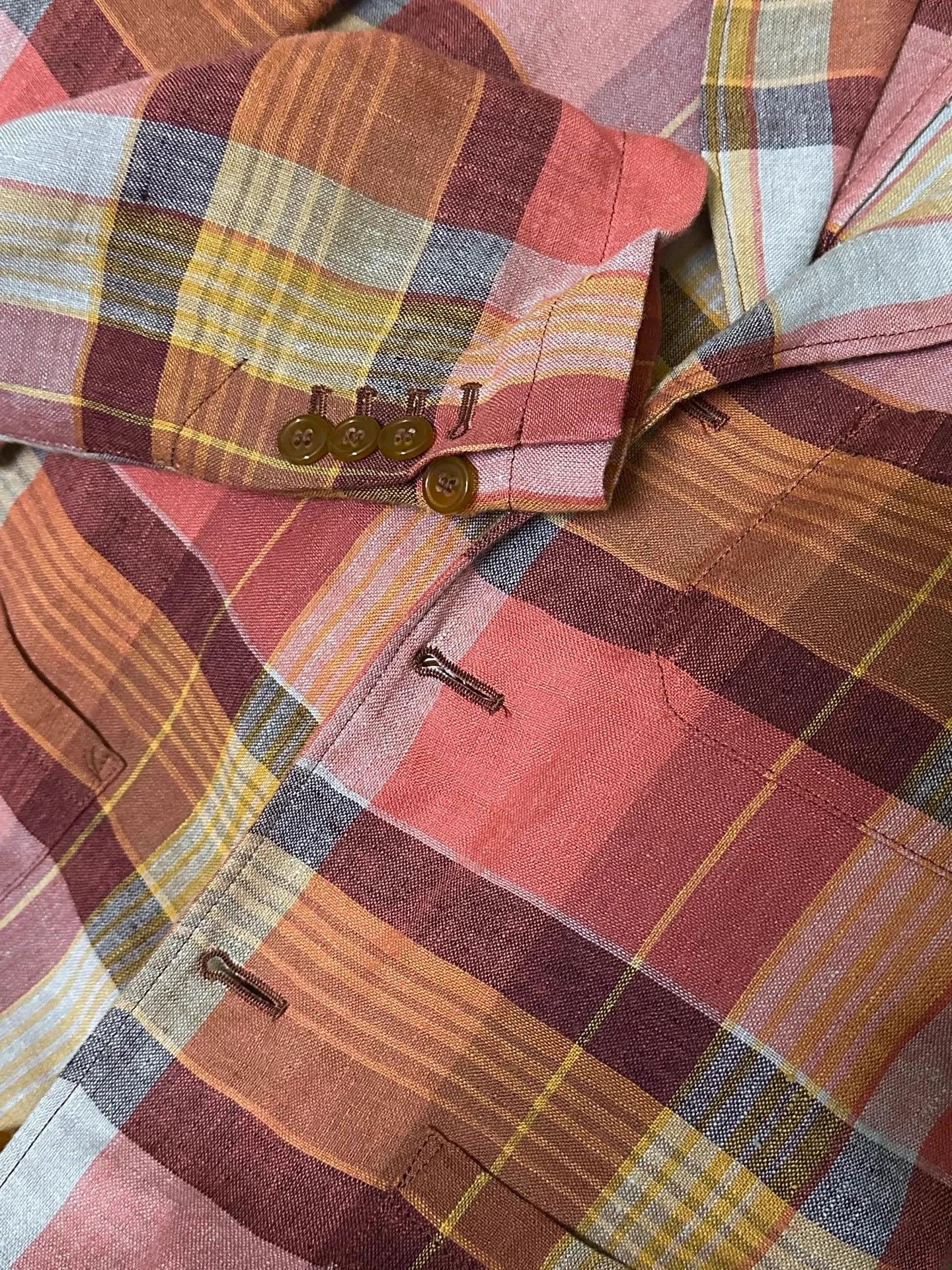 Vivienne Westwood Vivienne Westwood 2009SS Linen Check Jacket 44 O/Y/W/P Size US S / EU 44-46 / 1 - 6 Thumbnail