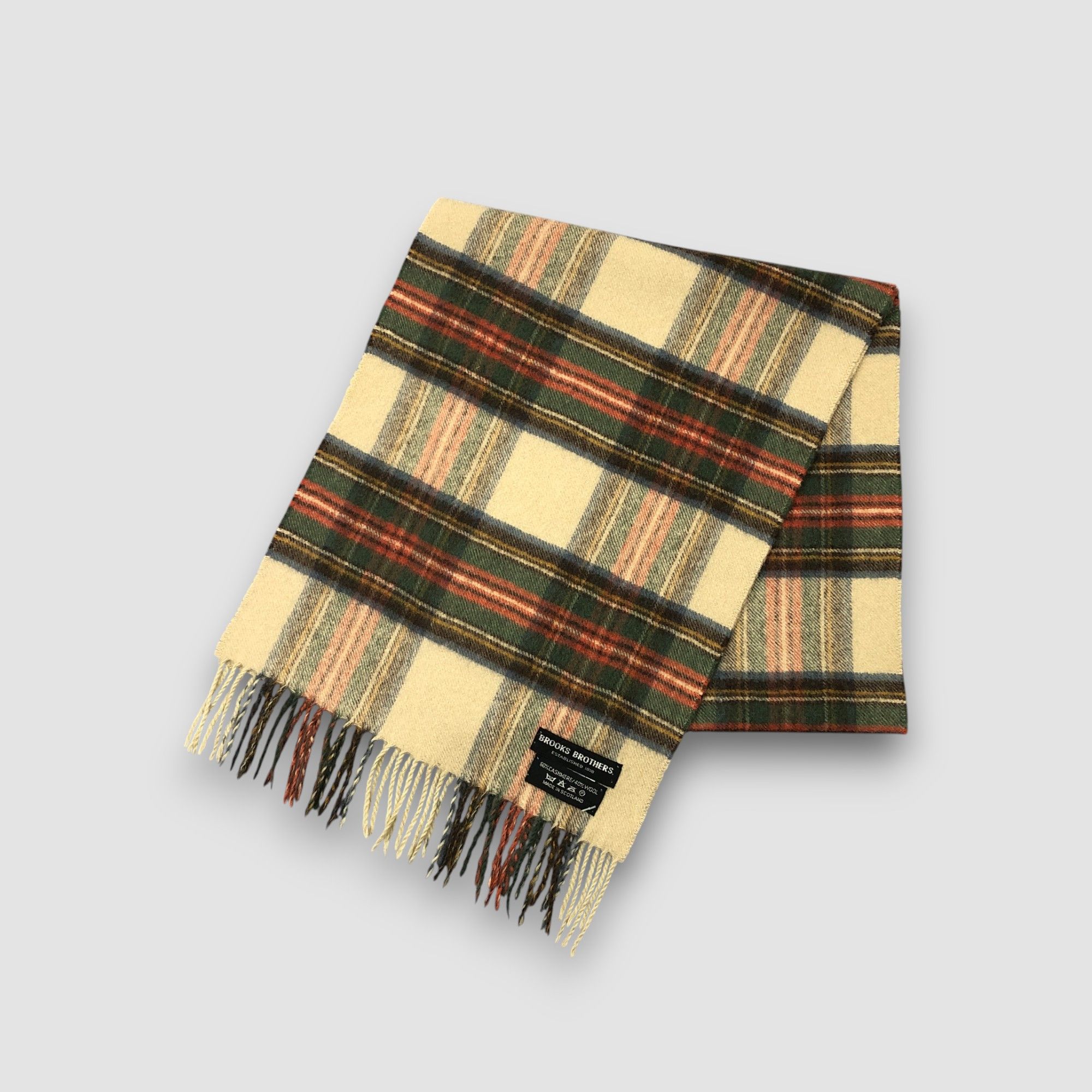 Brooks Brothers Vintage Brooks Brothers Scarf Muffler Plaid Wool Scarves Size ONE SIZE - 3 Thumbnail
