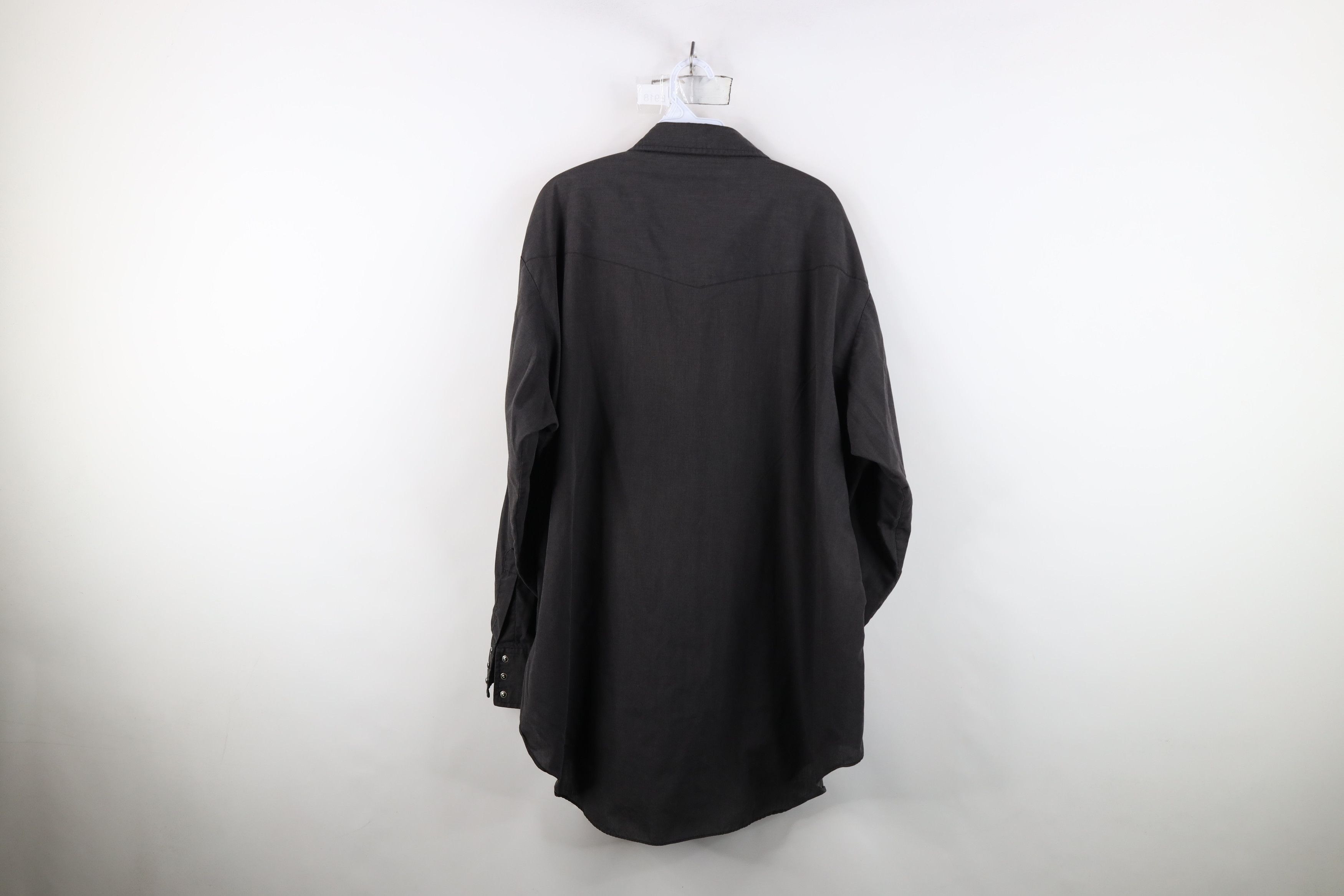 Vintage Vintage 70s Mens Faded Western Rodeo Snap Button Shirt Black Size US XL / EU 56 / 4 - 11 Thumbnail