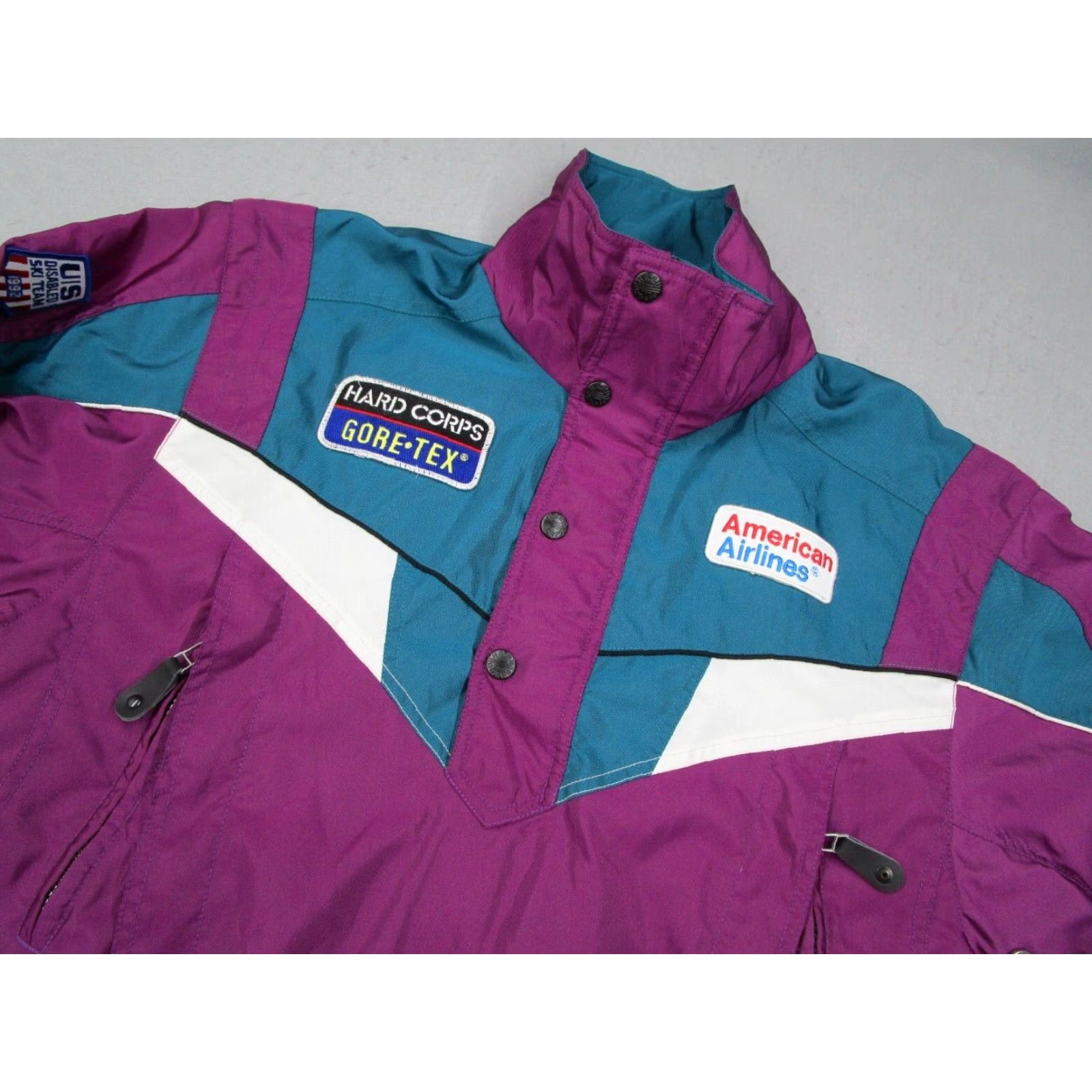 Vintage VINTAGE Hard Corps Jacket Mens M Purple 1/4 Zip Pockets Logo Embroidered Ski 90s Outdoor Retro Classic 1992 Disabled Ski Team Mens Size US M / EU 48-50 / 2 - 2 Thumbnail