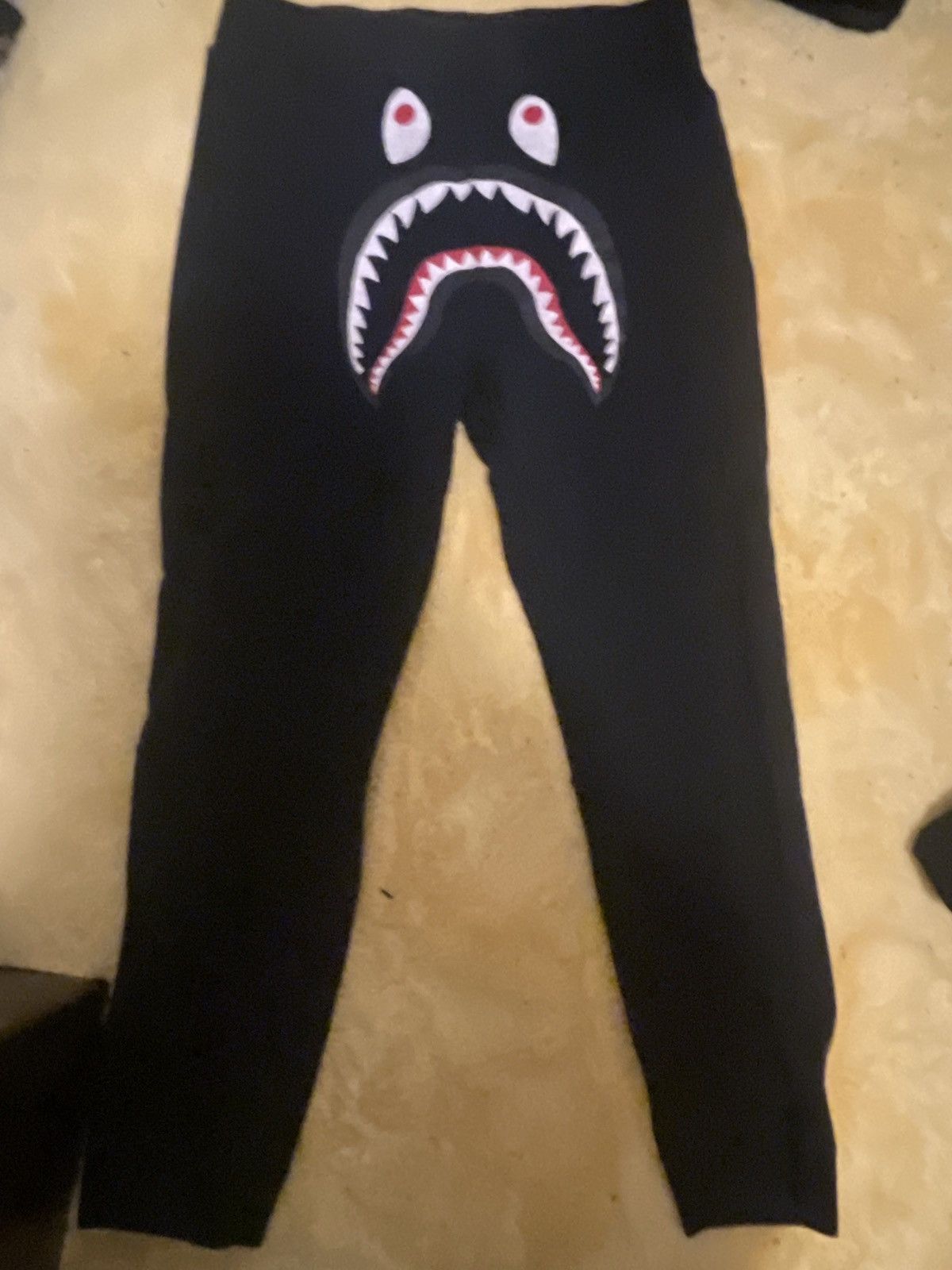 image of Bape x Vintage Shark Sweat Pants in Black, Men's (Size 33)