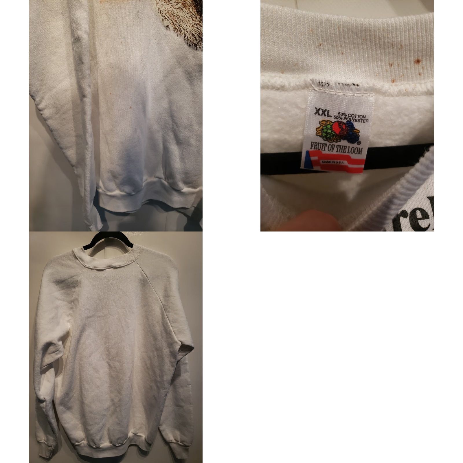 Fruit Of The Loom Vtg German Wirehair Pointer Puppy Dog Raglan Crewneck Sweatshirt Mens XXL Teal Crew Neck Pullover Dog Print Vintage Modern Shirt Featured 90s Size US XXL / EU 58 / 5 - 8 Thumbnail