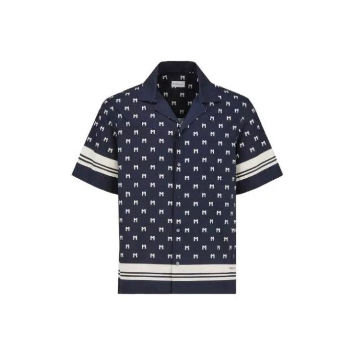 Moncler Moncler Men's Letter Print Short Sleeve Shirt Size US M / EU 48-50 / 2 - 1 Thumbnail