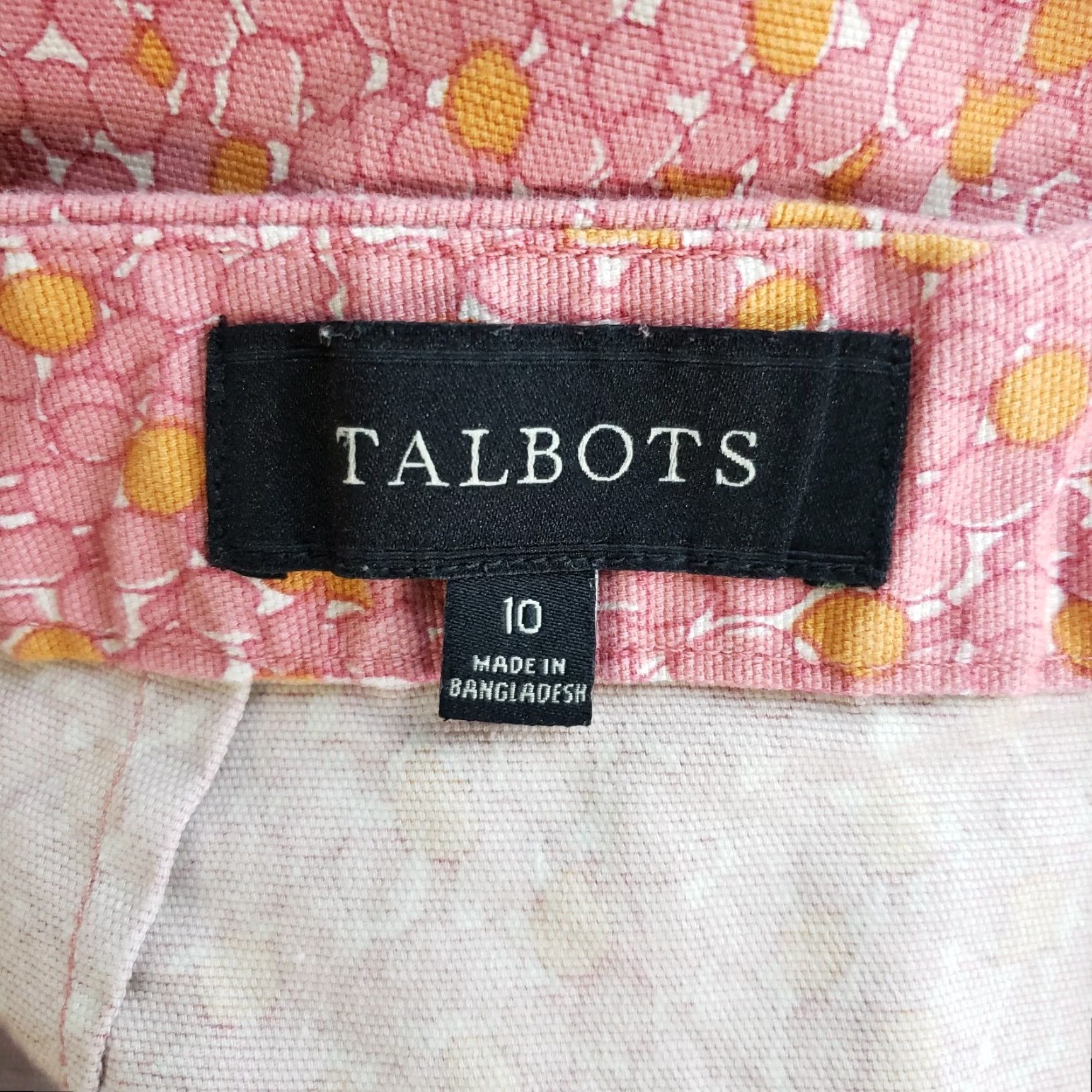 Talbots Talbots Womens Pencil Skirt Sz 10 Pink Cotton Blend Knee Length — 15.5" Waist 22.5" Length Womens Skirt Size 32" / US 10 / IT 46 - 3 Thumbnail
