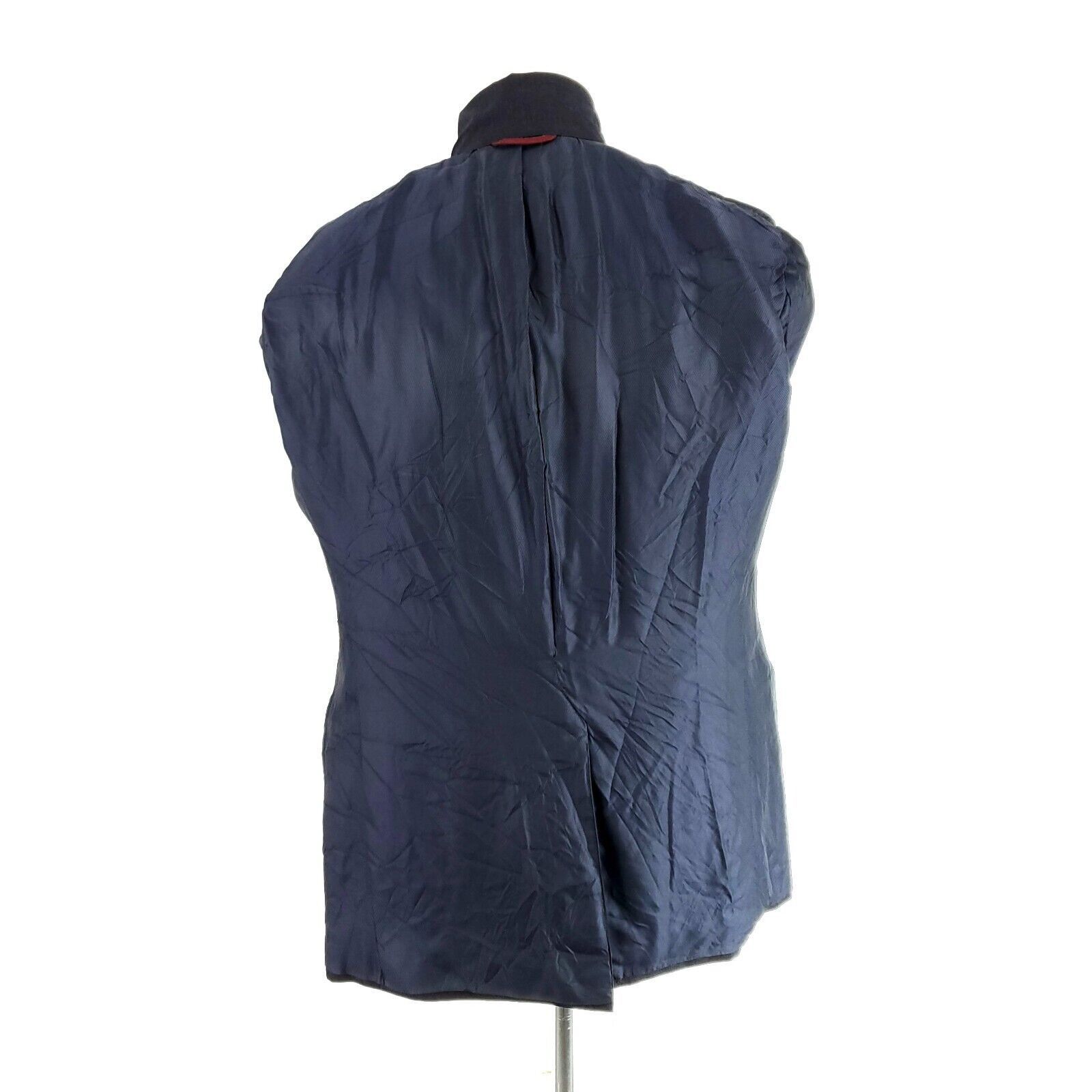 Hart Schaffner Marx Hart Schaffner Marx Wool 2 Button Blazer 40L Blue Size 40L - 9 Thumbnail