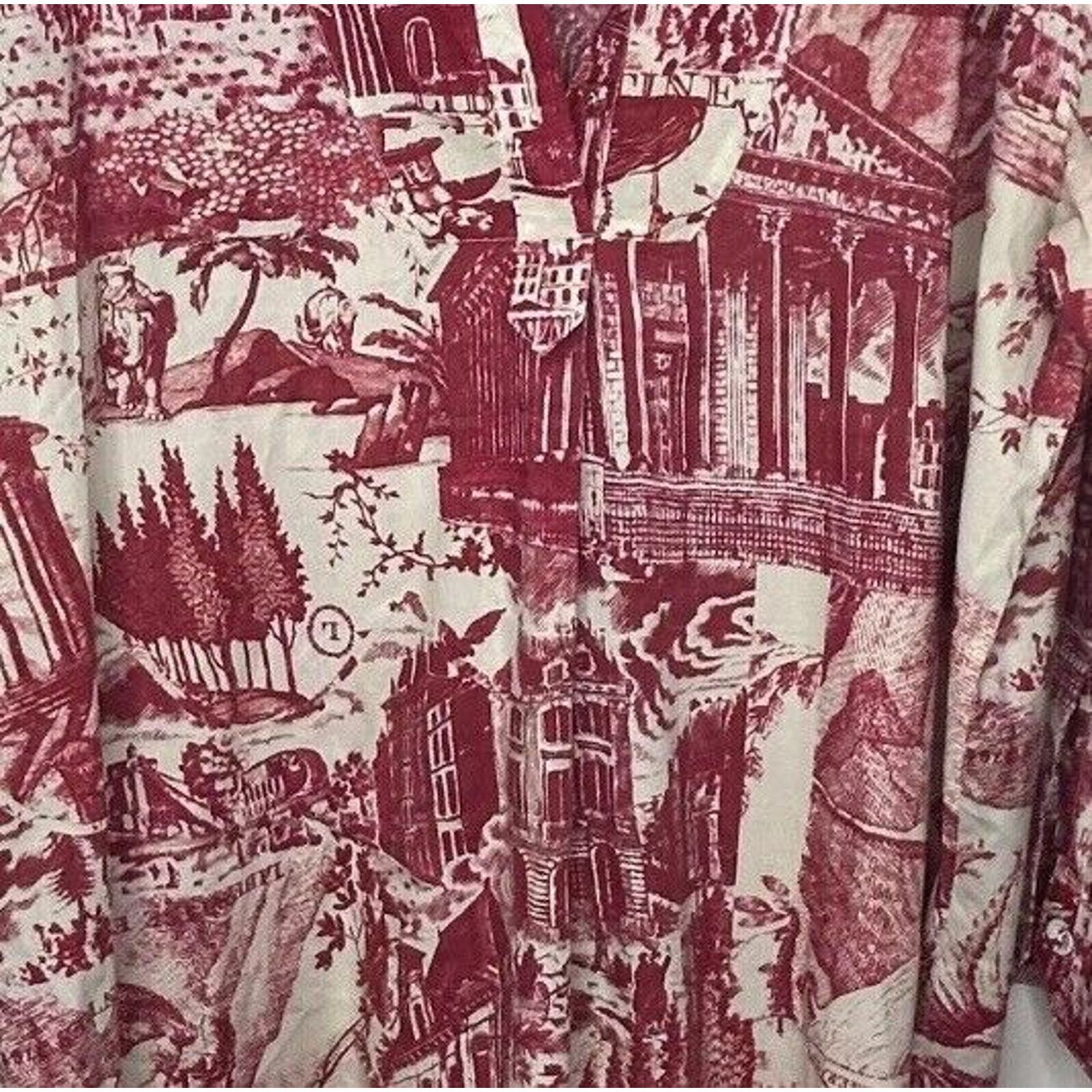 Libertine Libertine Red Cream Toile De Nantes Half-Button Tunic L / XL Size XL / US 12-14 / IT 48-50 - 5 Thumbnail