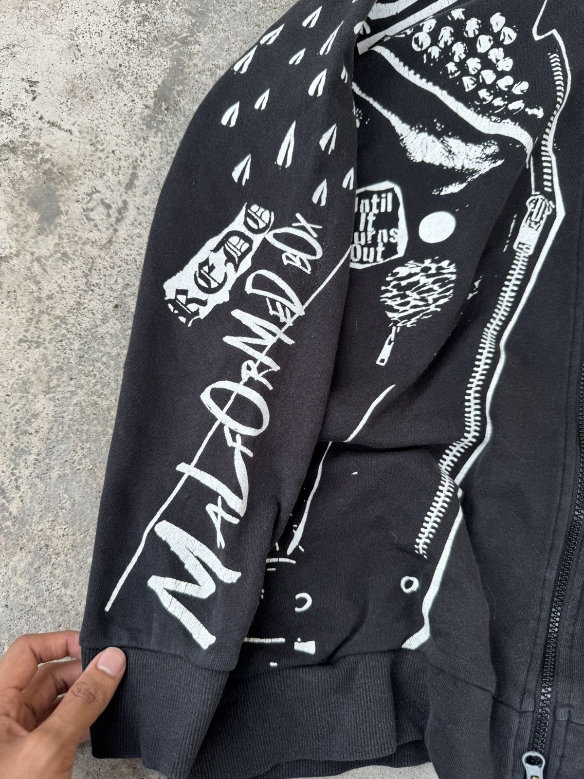 If Six Was Nine × Japanese Brand Anarchy Punk by BlackMoral Opium Grunge Zip Up Hoodie Size US XL / EU 56 / 4 - 5 Thumbnail