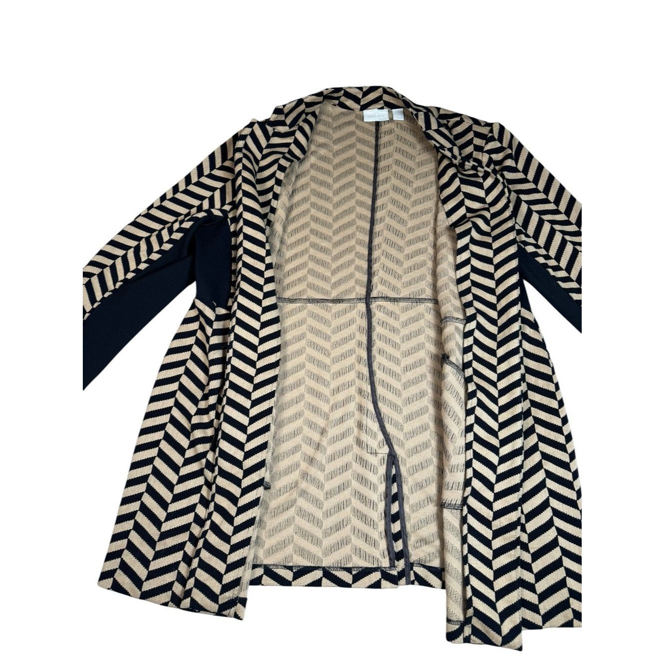 Chicos Chico's Chevron Open Front Cardigan Size 3 US XL Size XL / US 12-14 / IT 48-50 - 4 Thumbnail
