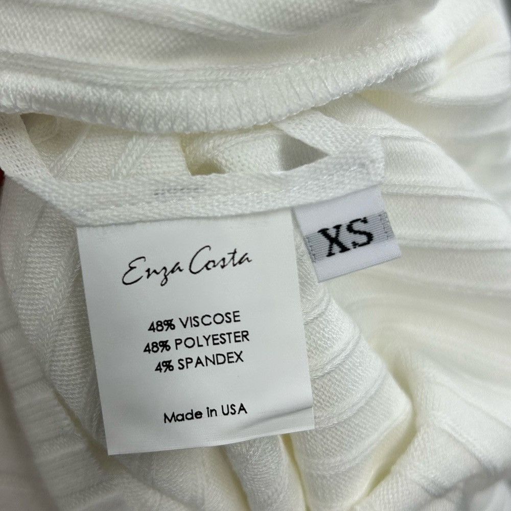 Enza Costa ENZA COSTA RIBBED-KNIT MIDI PENICL SKIRT WINTER WHITE SOFT Size 24" / US 00 / IT 34 - 3 Thumbnail