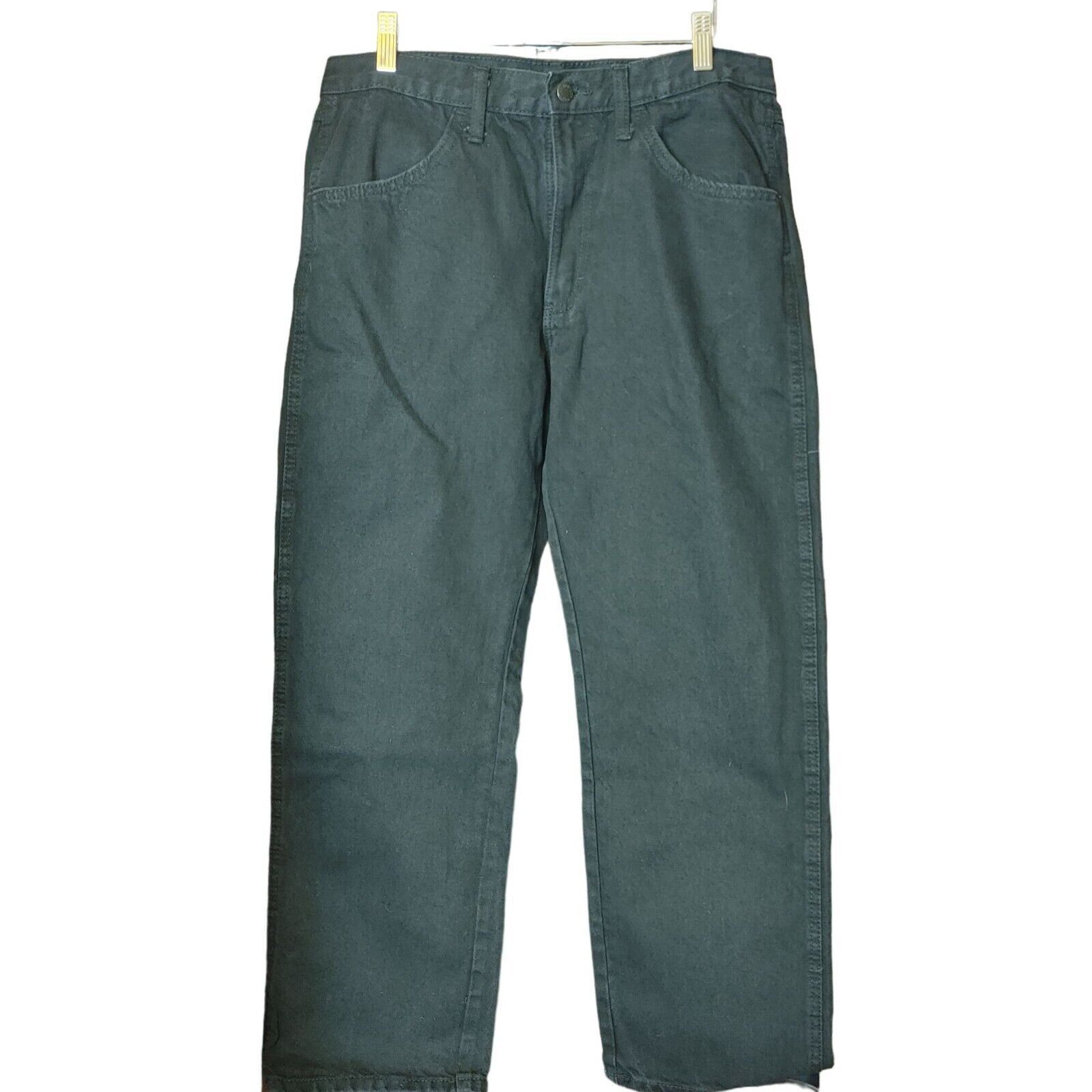 Rustler Rustler Men's Black Straight Leg Denim Jeans 34 x 30 Size US 34 / EU 50 - 1 Thumbnail