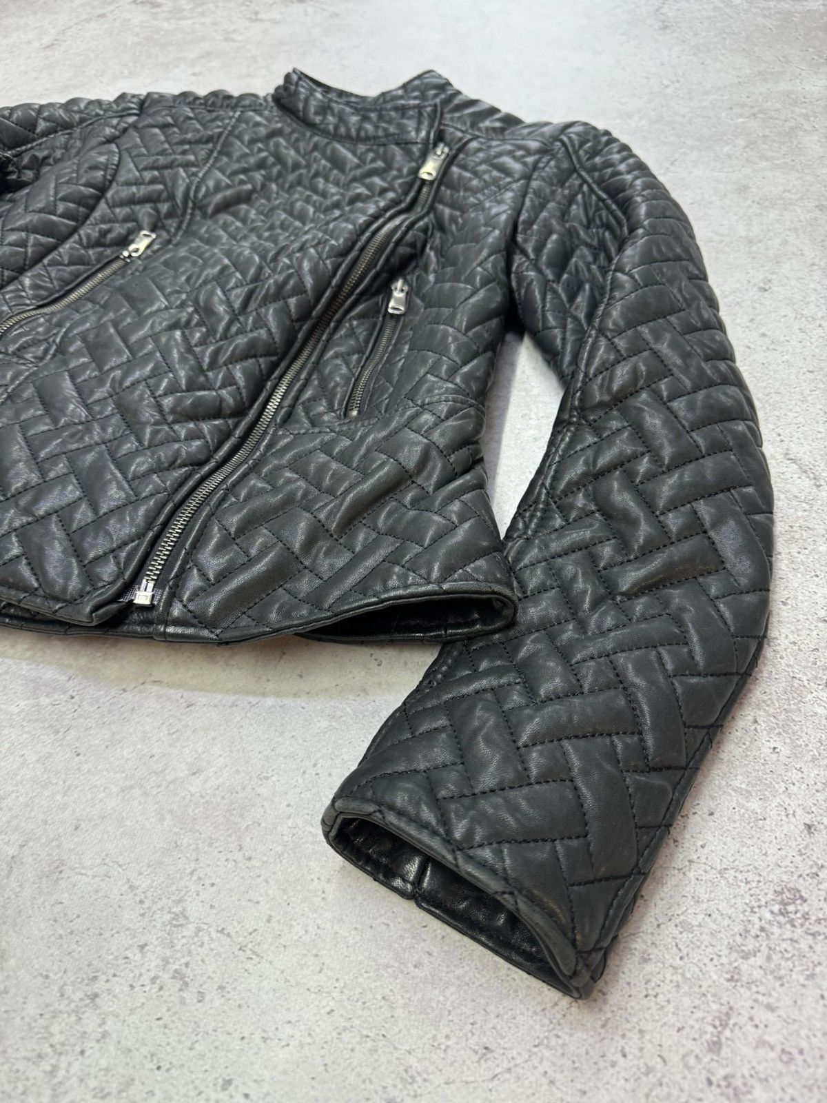 Japanese Brand Vintage Asymmetric Soft Real Leather 3D Jacket Size US S / EU 44-46 / 1 - 4 Thumbnail