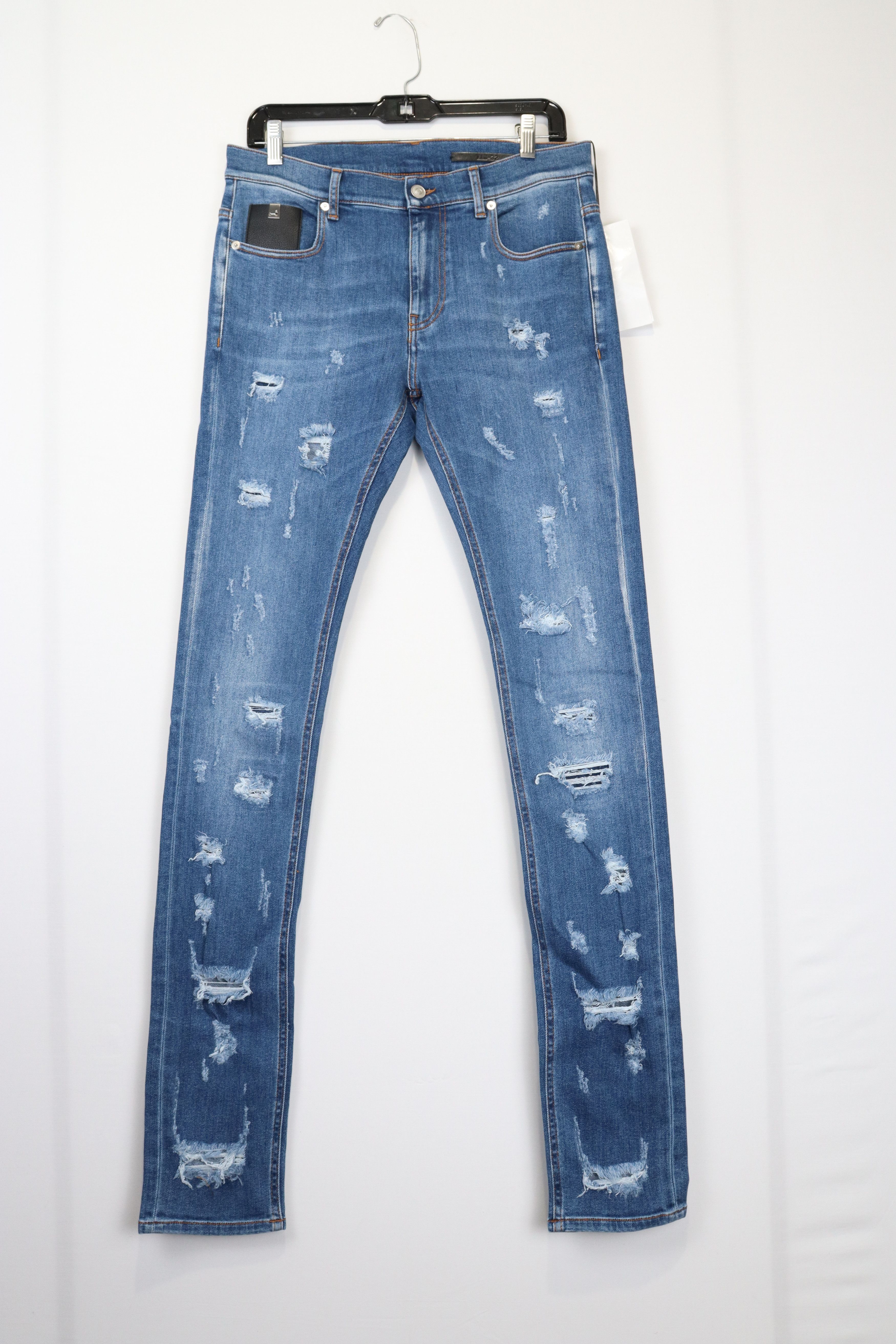 1017 ALYX 9SM o1rshd10124 Super Skinny Treated Jeans in Mid Blue Size US 32 / EU 48 - 1 Thumbnail