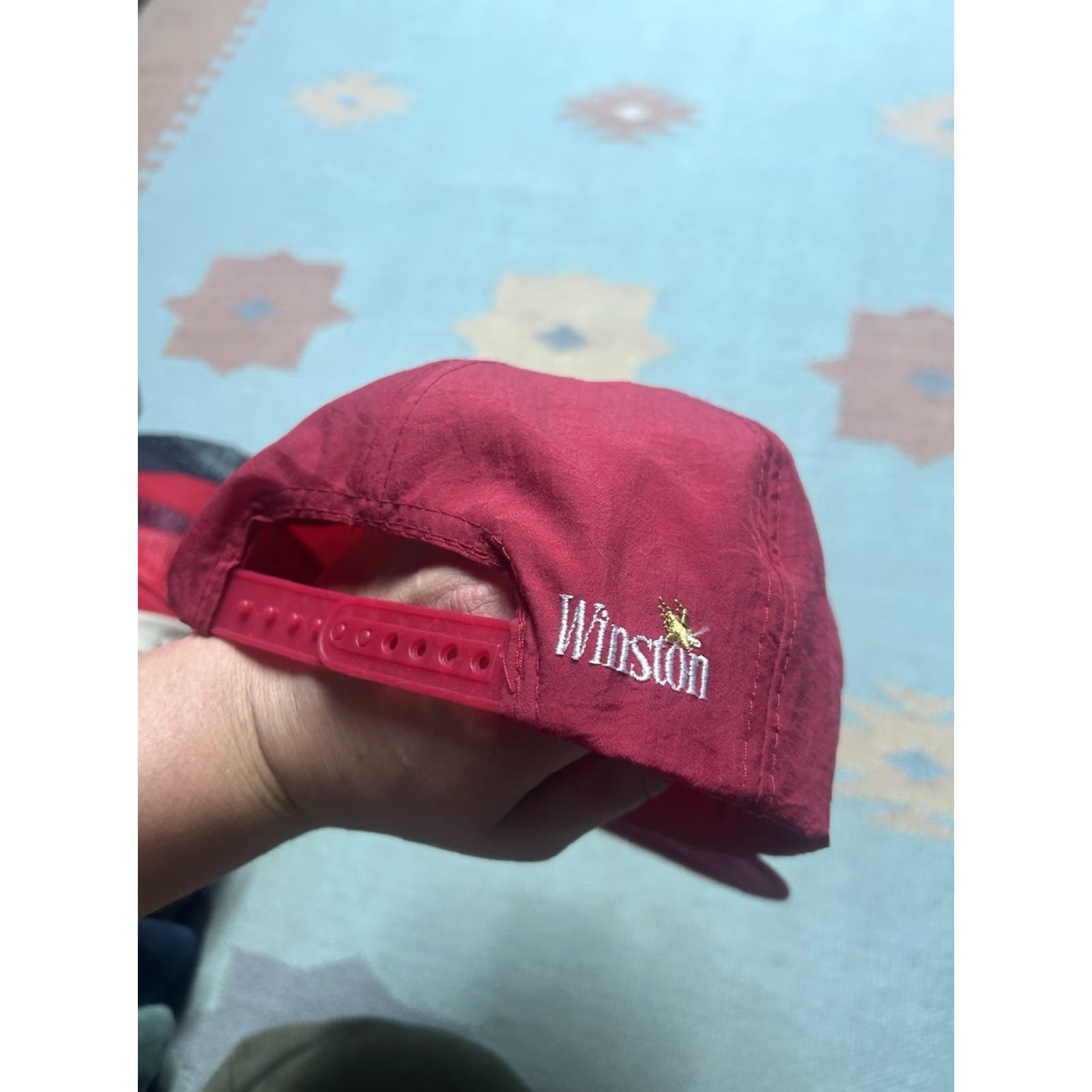 Vintage VINTAGE Winston SnapBack Hat Cap Mens Nylon Red Promo Wrap Size ONE SIZE - 6 Thumbnail