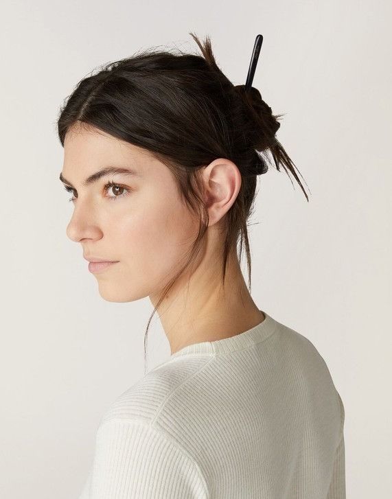 Loro Piana o1srvl11e1024 Size: OS / Cocooning Bone Hair Stick in Black Size ONE SIZE - 3 Thumbnail