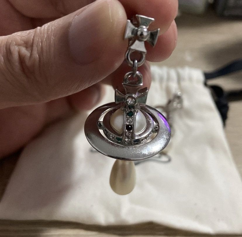 Vivienne Westwood Vivienne Westwood Silver Toned Pearl Drop Earrings Size ONE SIZE - 3 Thumbnail