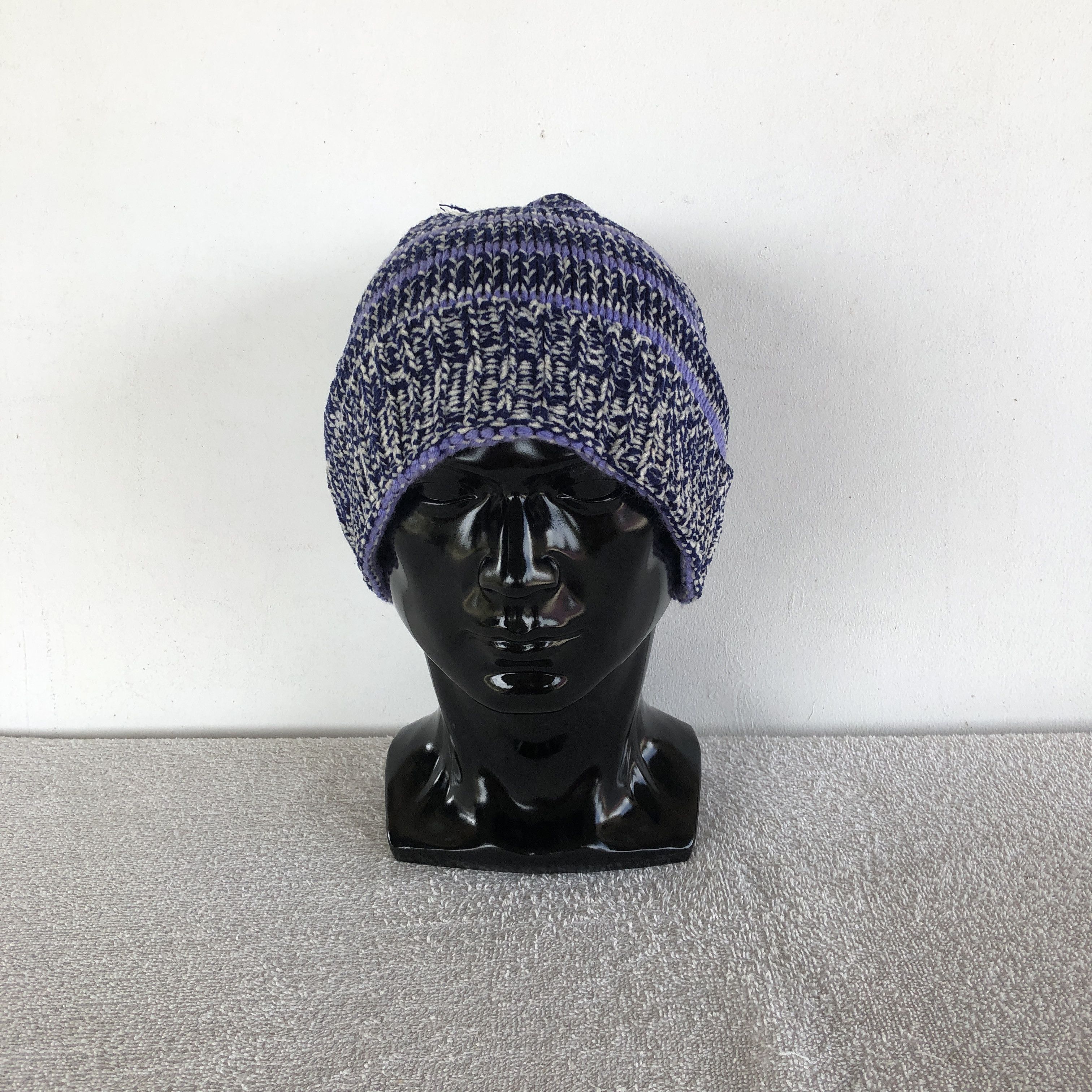 Japanese Brand Vintage Y2K Cable Knit Beanie Pom Pom Snow Caps Hats Size ONE SIZE - 2 Thumbnail