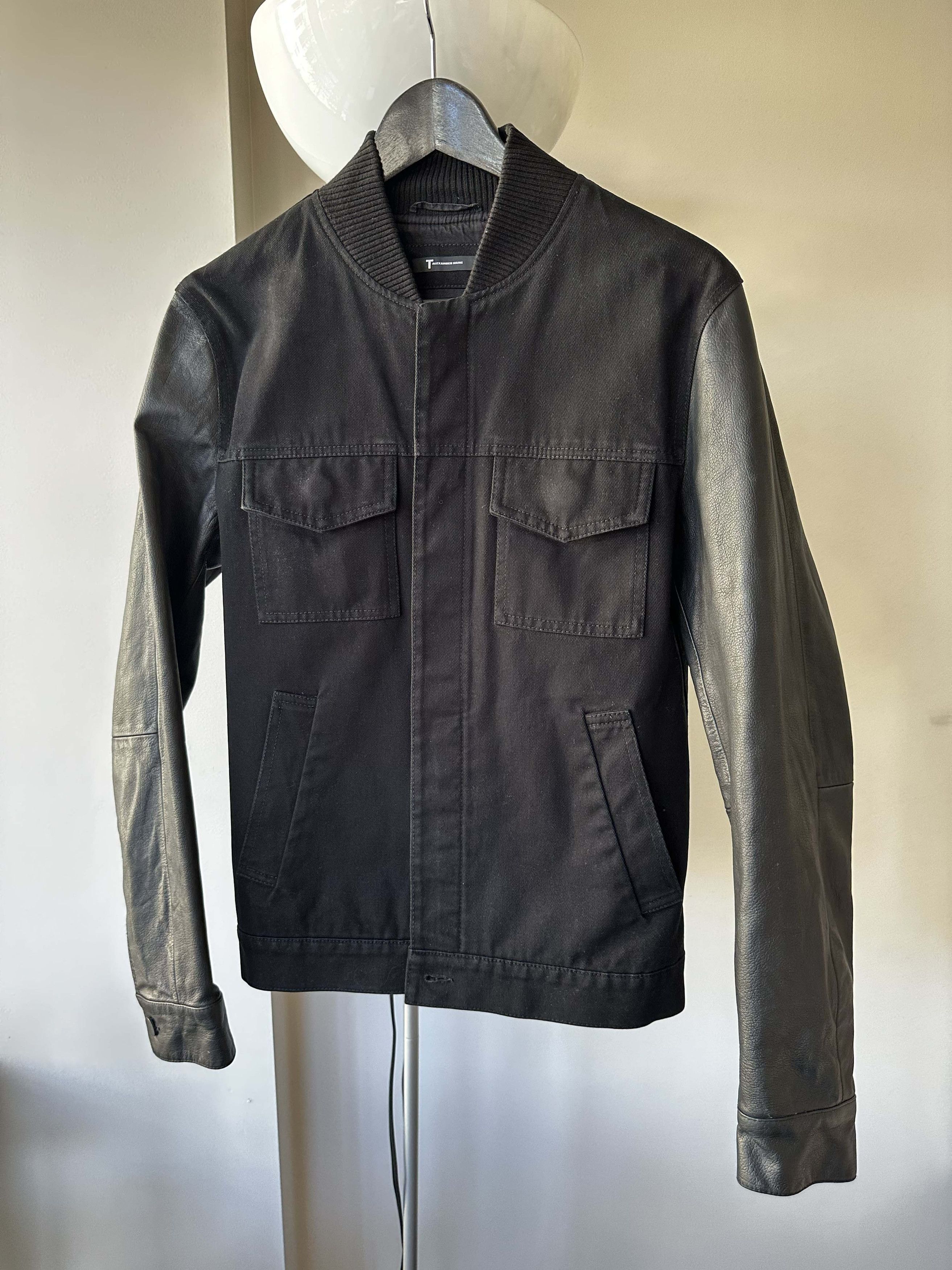 Alexander Wang oversized distress edition black button #B5 | Grailed