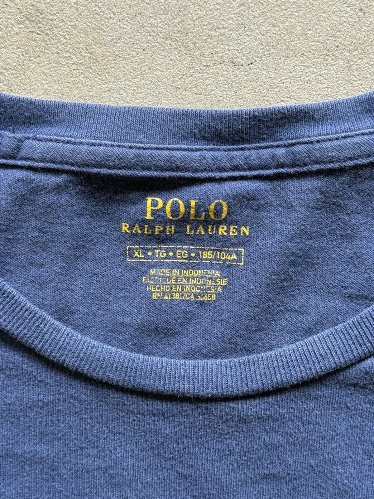 Polo Ralph Lauren Retro Polo Ralph Lauren Big Pony Navy Blue Shirt Number 3 Size US XL / EU 56 / 4 - 6 Thumbnail