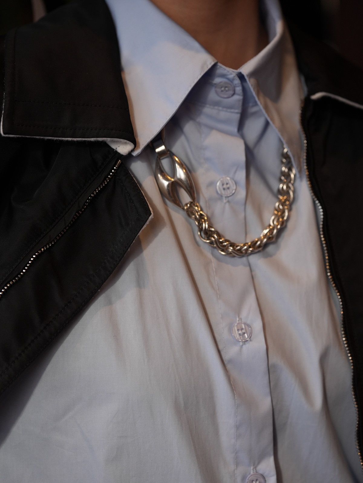 Japanese Brand 倶利伽羅竜王 - Reworked Vintage Silver Necklace by Machico Okano - Size ONE SIZE - 2 Thumbnail