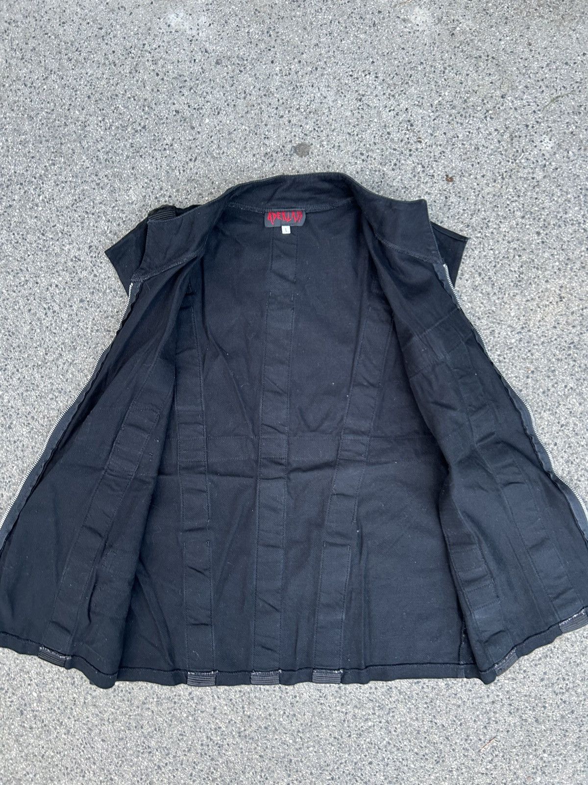 Vintage Avant Garde Aderlass black Vest with belts and metal inserts Size US L / EU 52-54 / 3 - 8 Thumbnail
