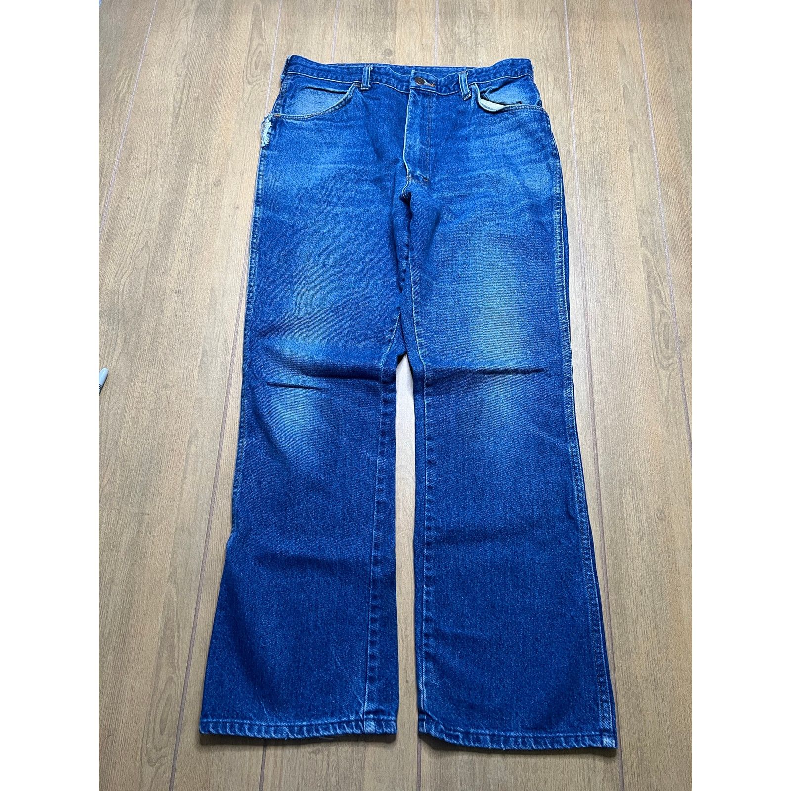 Vintage Vintage 70s 80s Blue Denim Jeans Talon Zipper USA 36x32 Size US 36 / EU 52 - 1 Thumbnail