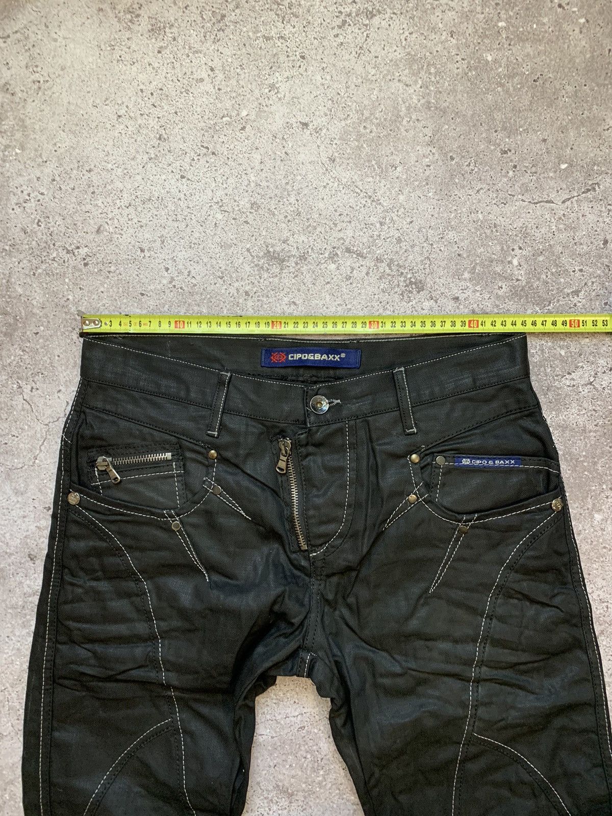 Designer × Japanese Brand RARE🔥CIPO&BAXX🔥 White thread Y2K Jeans Bootcut Size US 34 / EU 50 - 11 Thumbnail