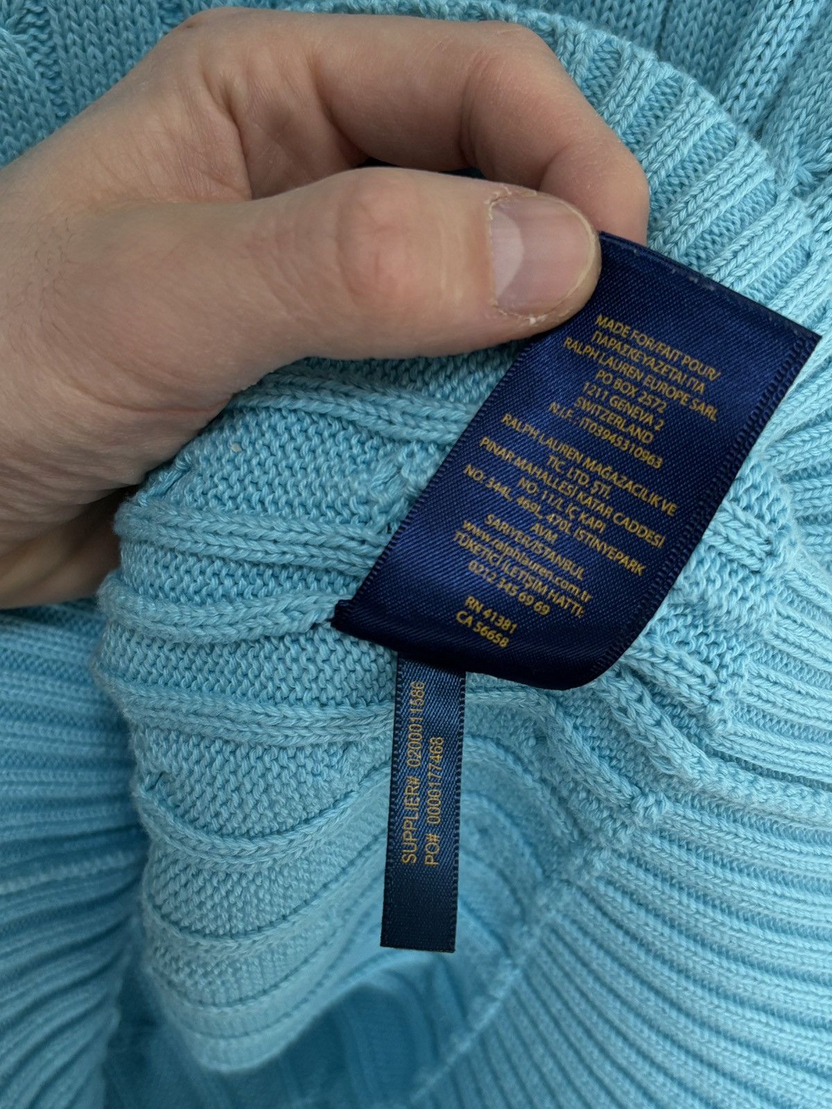 Polo Ralph Lauren Polo Ralph Lauren Cable Knit Baby Blue Sweater Vintage Size S / US 4 / IT 40 - 9 Thumbnail
