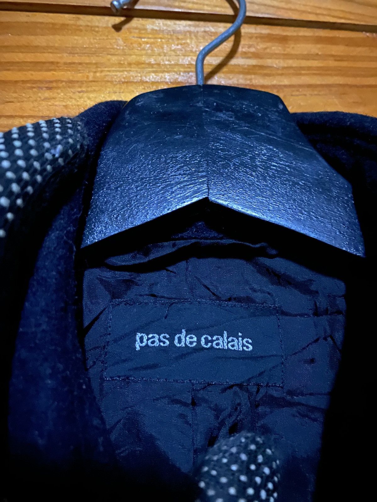 Pas de Calais Pas de Calais Black Wool Pea Coat – Double Breasted Jacket Size M / US 6-8 / IT 42-44 - 6 Thumbnail