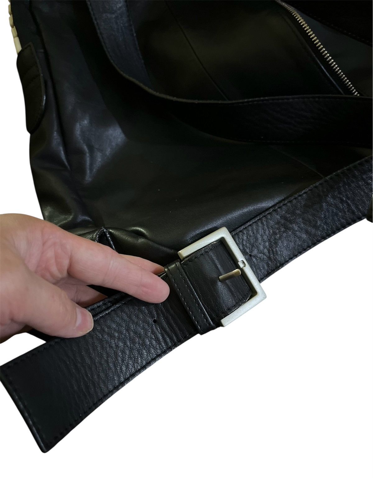 Yohji Yamamoto KAWA KAWA JAPAN By YOHJI YAMAMOTO FULL LEATHER BACKPACK Size ONE SIZE - 11 Thumbnail