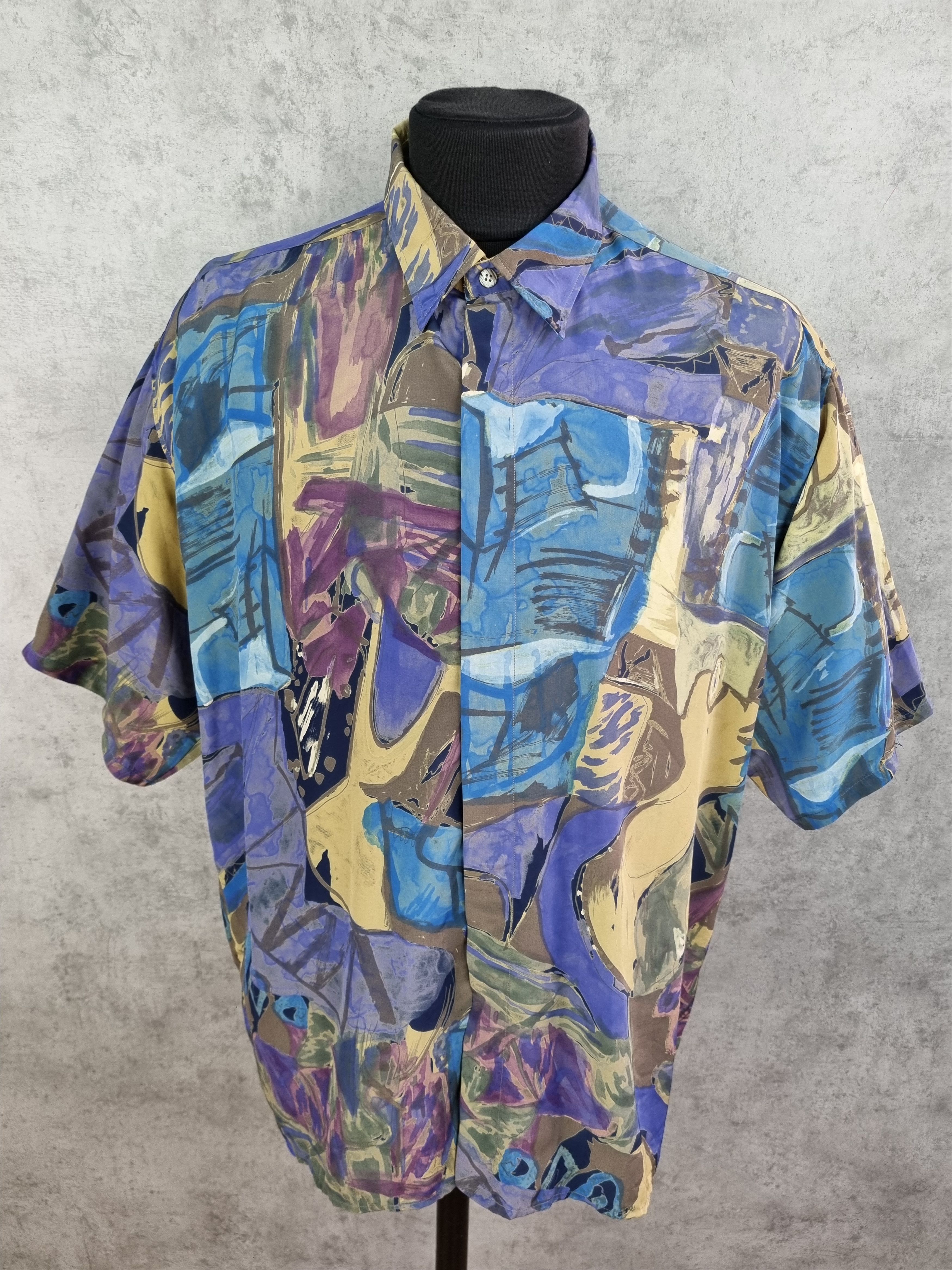 Other 90s Vintage Abstract Design Shirt Feels like SILK Dior Size US XXL / EU 58 / 5 - 3 Thumbnail