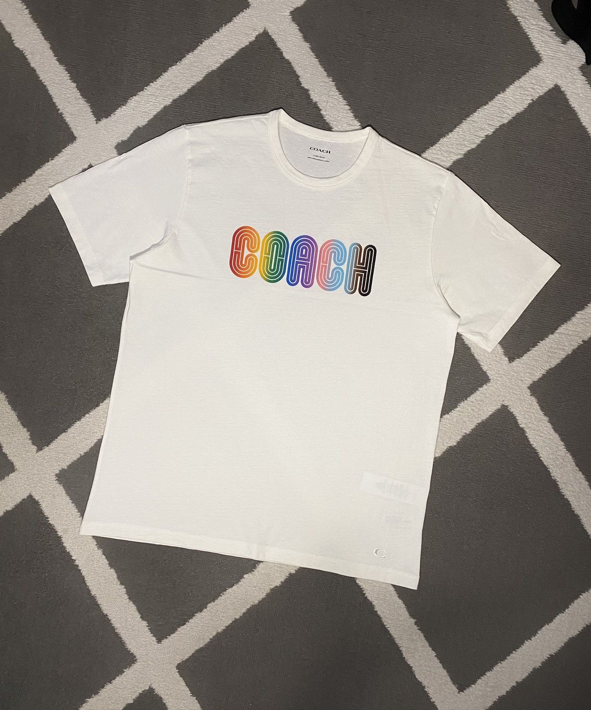 Coach × Designer Men’s Coach Rainbow Signature T-shirt tee Size US XL / EU 56 / 4 - 1 Thumbnail