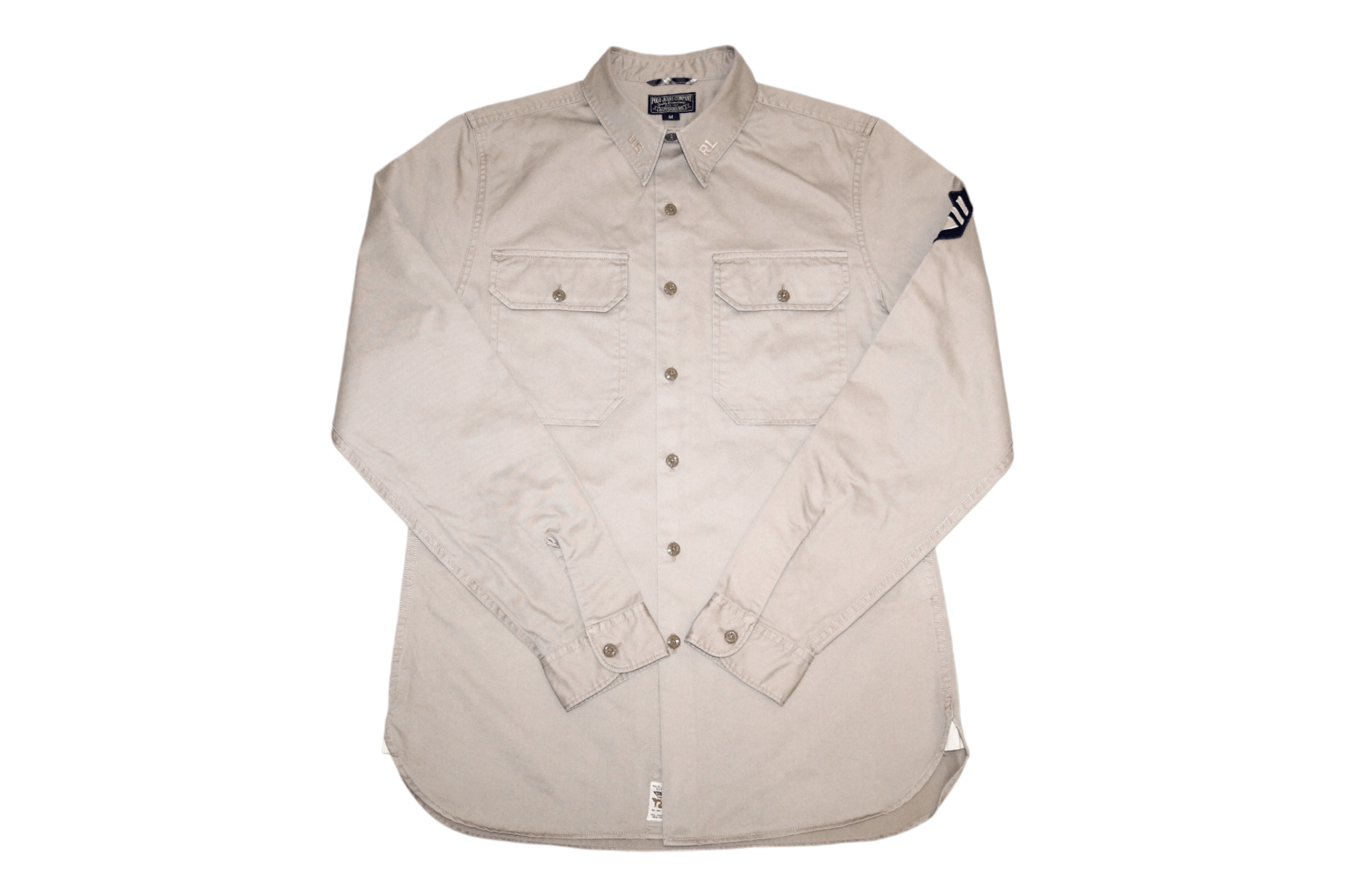Polo Ralph Lauren Polo Jeans Co. U.S.-R.L. Military Brushed Cotton Overshirt Size US S / EU 44-46 / 1 - 1 Thumbnail