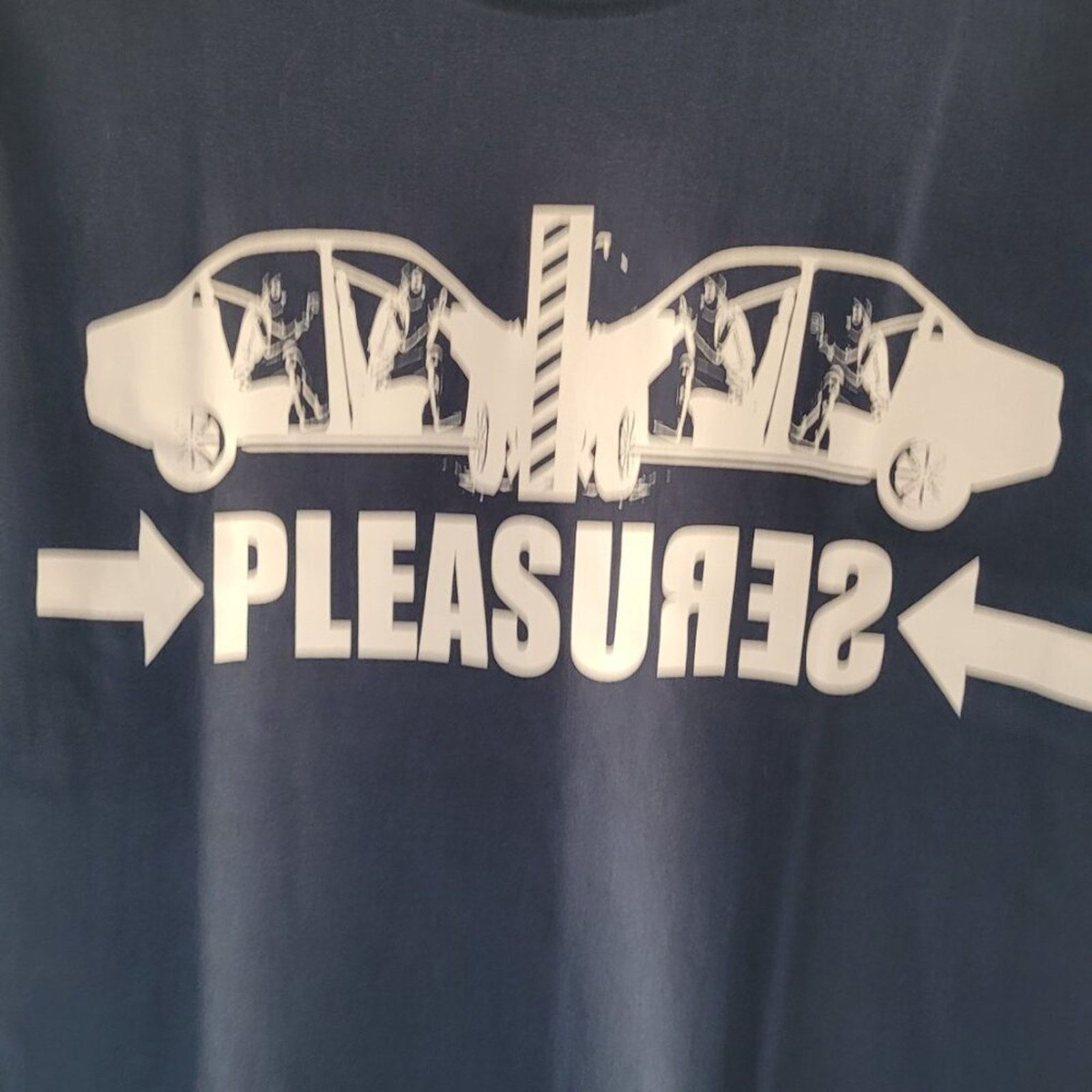 Pleasures PLEASURES Crash T-Shirt Navy Blue Large Car Streetwear Size US L / EU 52-54 / 3 - 2 Thumbnail