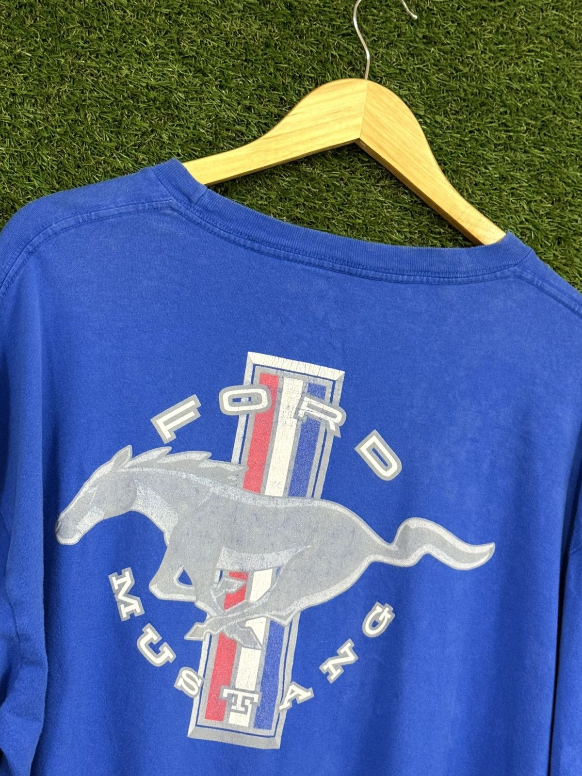 Ford Ford Mustang Blue Logo Muscle Car Long Sleeve XL Size US XL / EU 56 / 4 - 5 Thumbnail