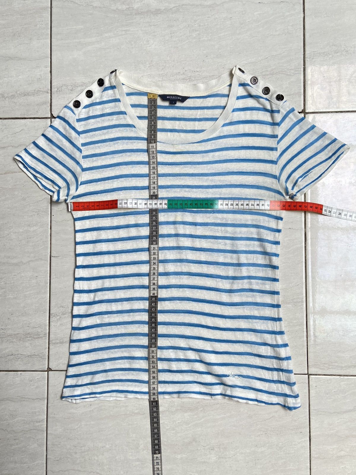 Burberry BURBERRY Striped T-Shirt Size US XS / EU 42 / 0 - 7 Thumbnail