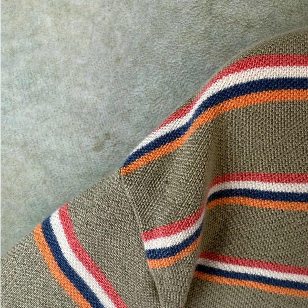 Polo Ralph Lauren VTG 90s Polo Ralph Lauren Polo Shirt Mens Sz XL Striped Tan Size US XL / EU 56 / 4 - 7 Thumbnail