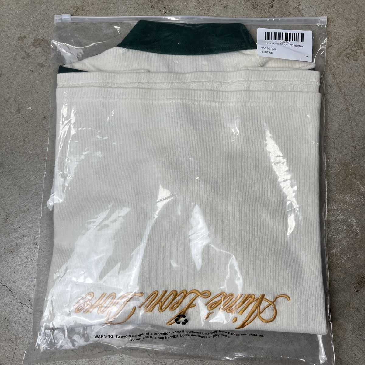 Aime Leon Dore Aime Leon Dore Porsche Rugby Long Sleeve Pristine Cream Size US M / EU 48-50 / 2 - 2 Thumbnail