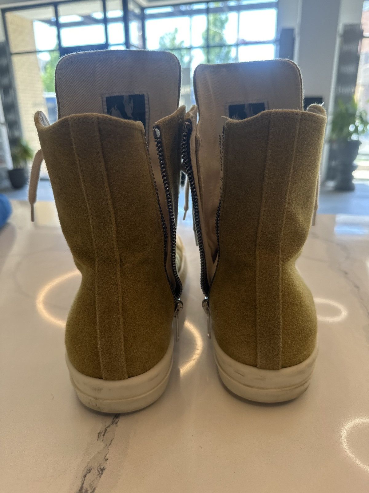 Rick Owens Drkshdw Rick Owens DrkShdw Ramone High Mustard Size US 12 / EU 45 - 3 Thumbnail