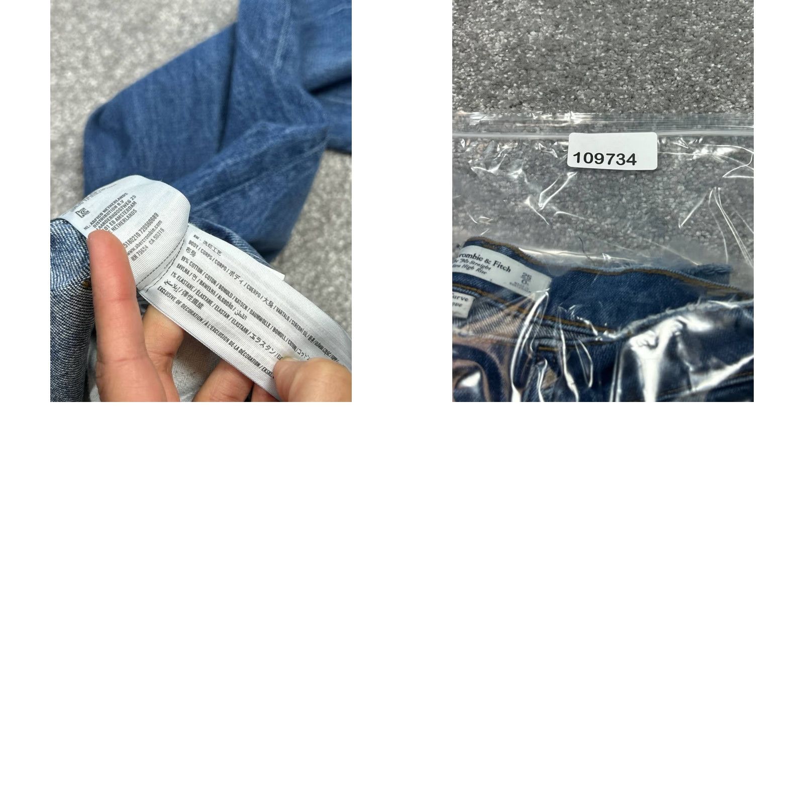 Abercrombie & Fitch Abercrombie & Fitch Curve Love The 90s Straight Jeans Womens 25 Blue Denim Ultra High Rise 23x28 Size 42" / US 20 - 8 Thumbnail