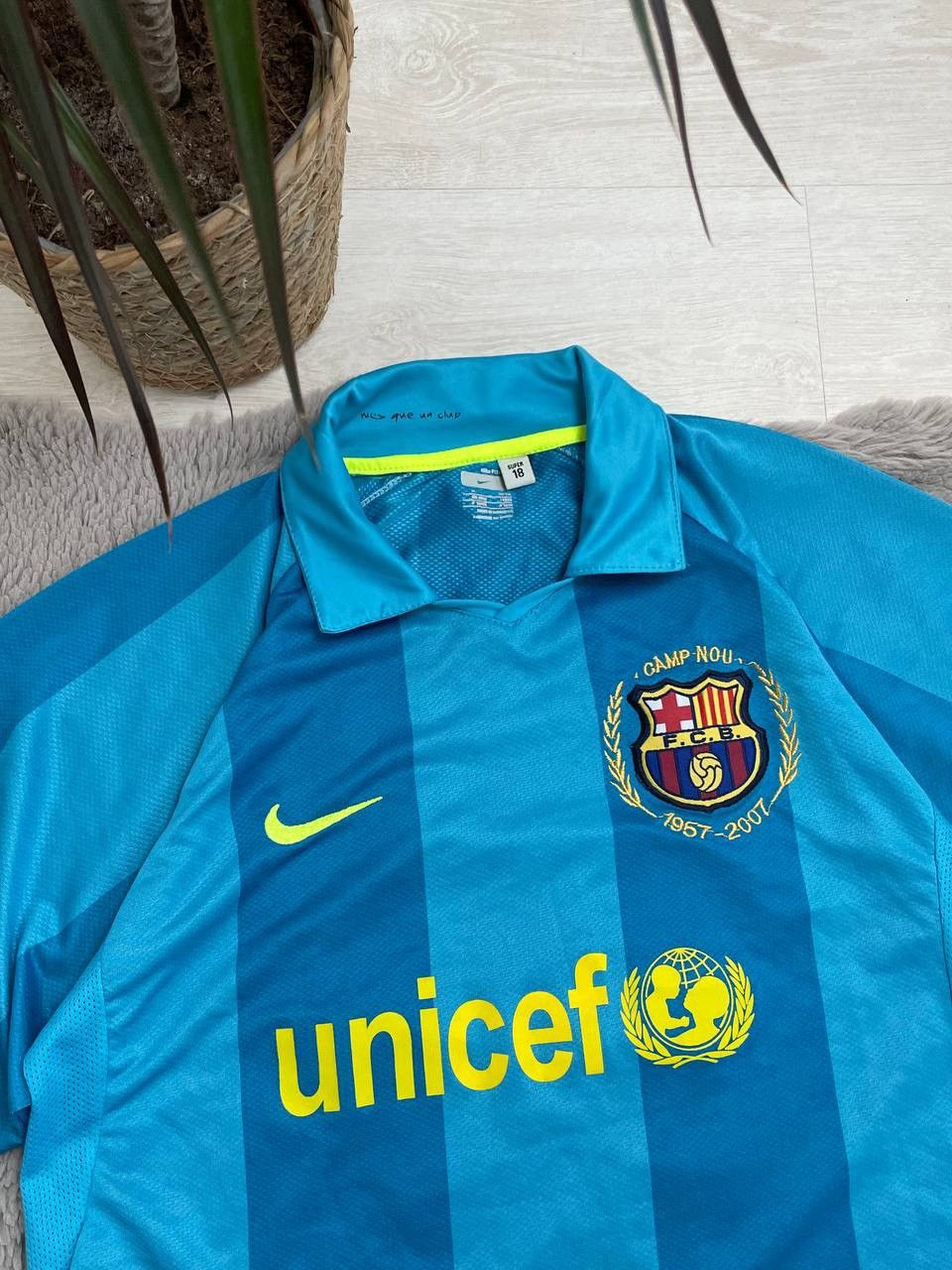 Nike × Vintage Nike Barcelona Vintage Soccer Jersey #19 Messi Rare Item Size US S / EU 44-46 / 1 - 2 Thumbnail