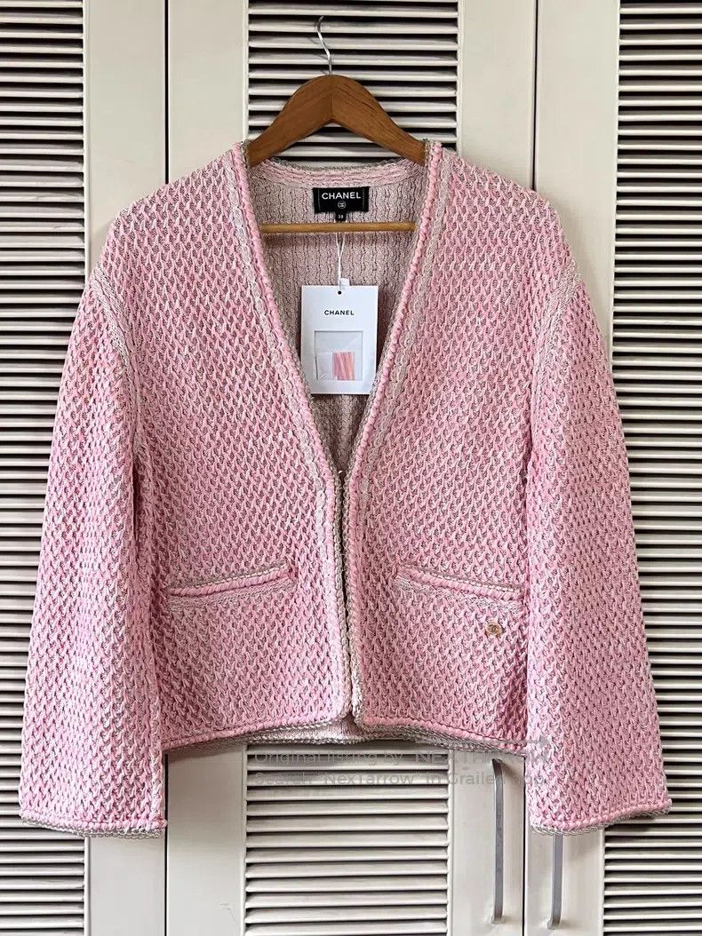 Chanel Chanel Pink tweed coat Size XS / US 0-2 / IT 36-38 - 1 Thumbnail