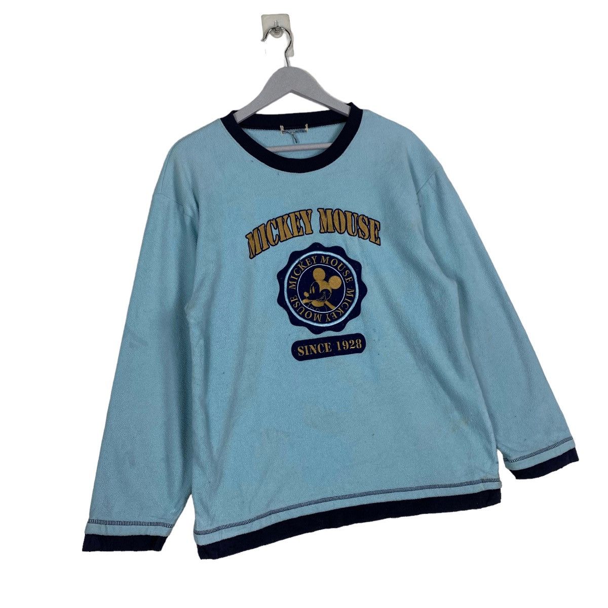 Disney × Mickey Mouse × Warner Bros Vintage 90s Mickey Mouse Big Logo Crewneck Fleece Size US M / EU 48-50 / 2 - 3 Thumbnail