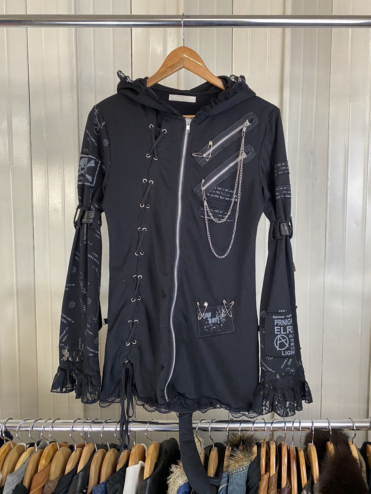 If Six Was Nine ACDC Rag Punk Grunge Seditionaries Cat Hoodie Design Size US S / EU 44-46 / 1 - 1 Thumbnail