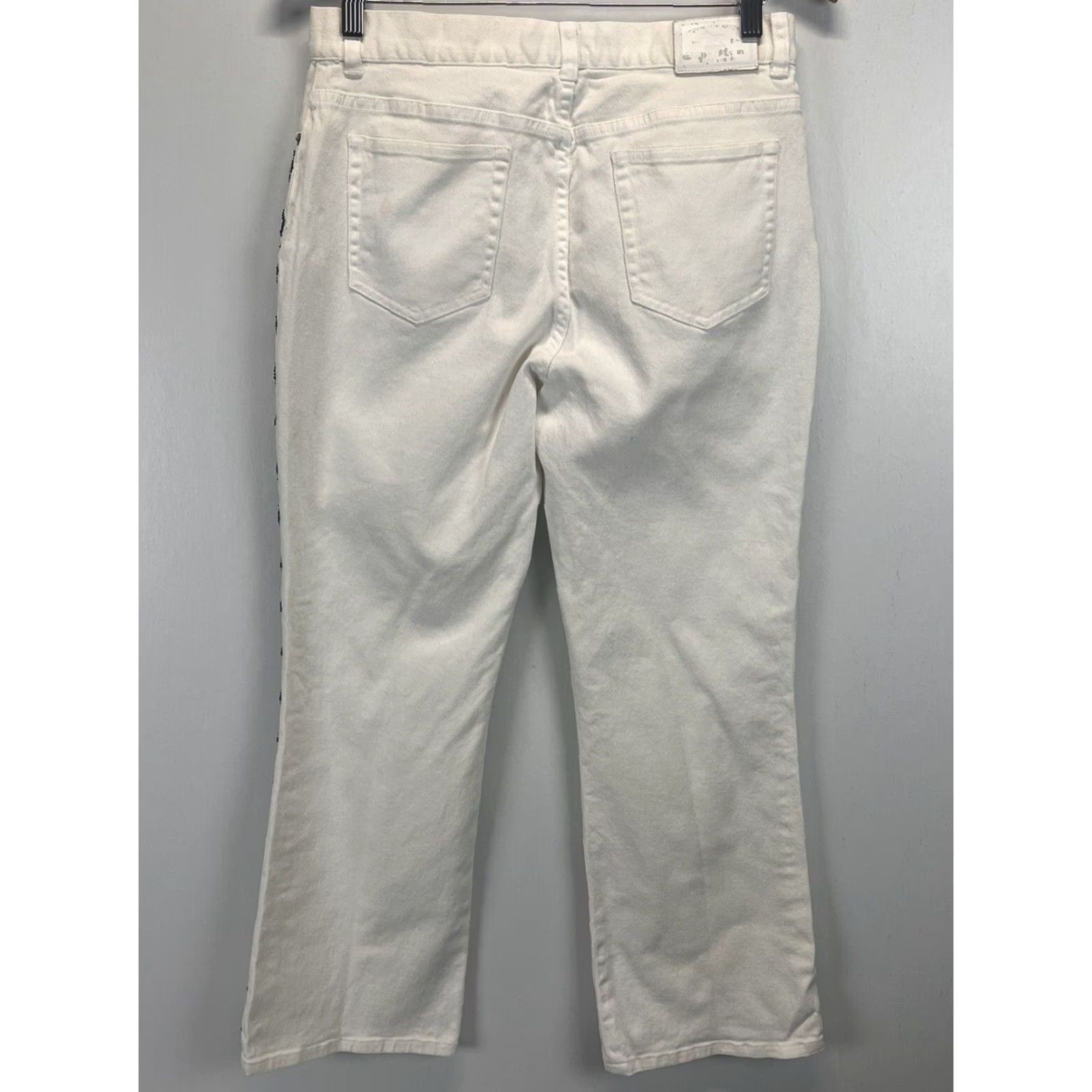 Ralph Lauren Lauren Ralph Lauren Women’s LRL Ivory Jeans Sz 10 Petite GUC Beaded Bootcut Size 32" / US 10 / IT 46 - 3 Thumbnail