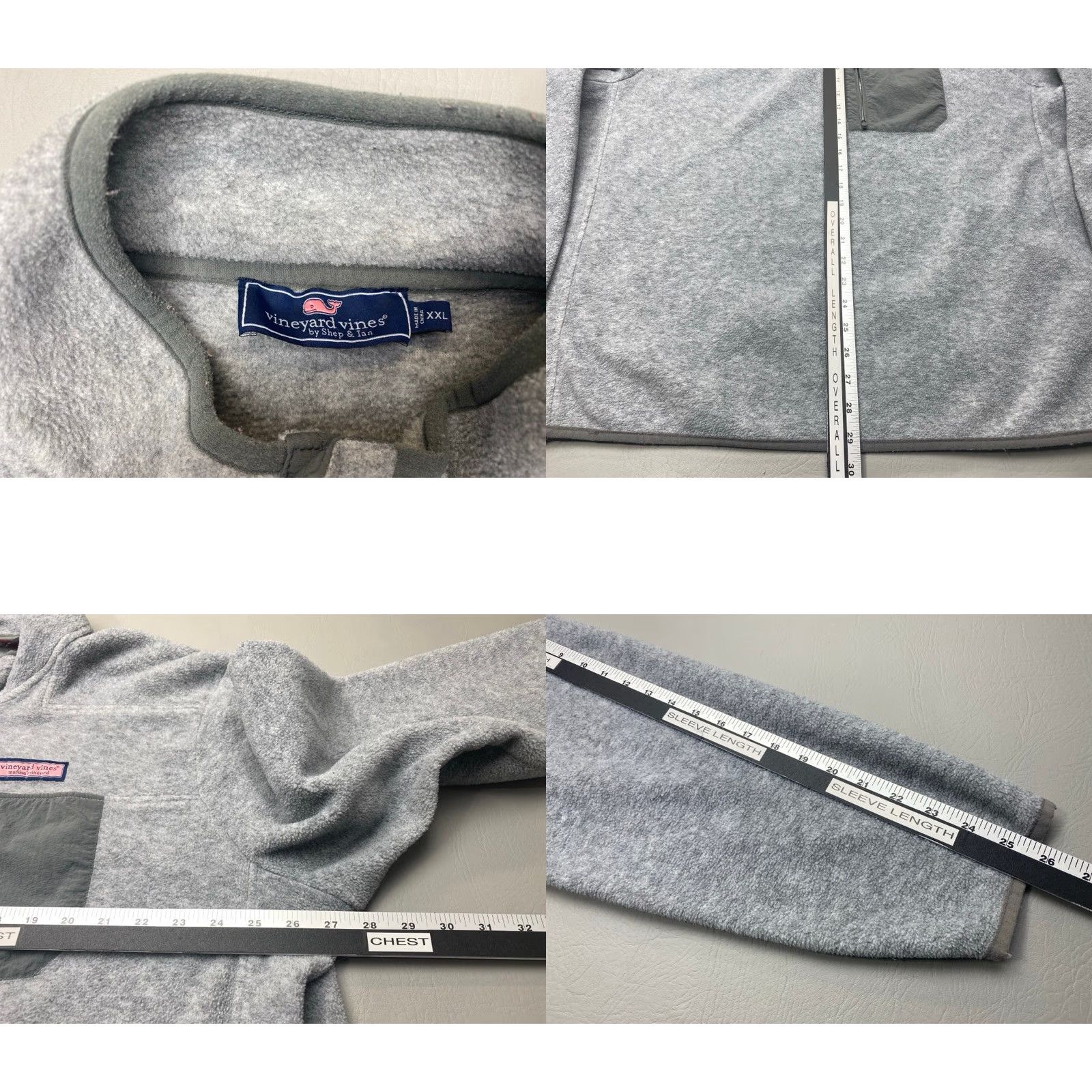 Vineyard Vines Vineyard Vines 1/4 Snap Pullover Fleece Sweater Mens 2XL Gray Active Golf 8276 Size US XXL / EU 58 / 5 - 8 Thumbnail