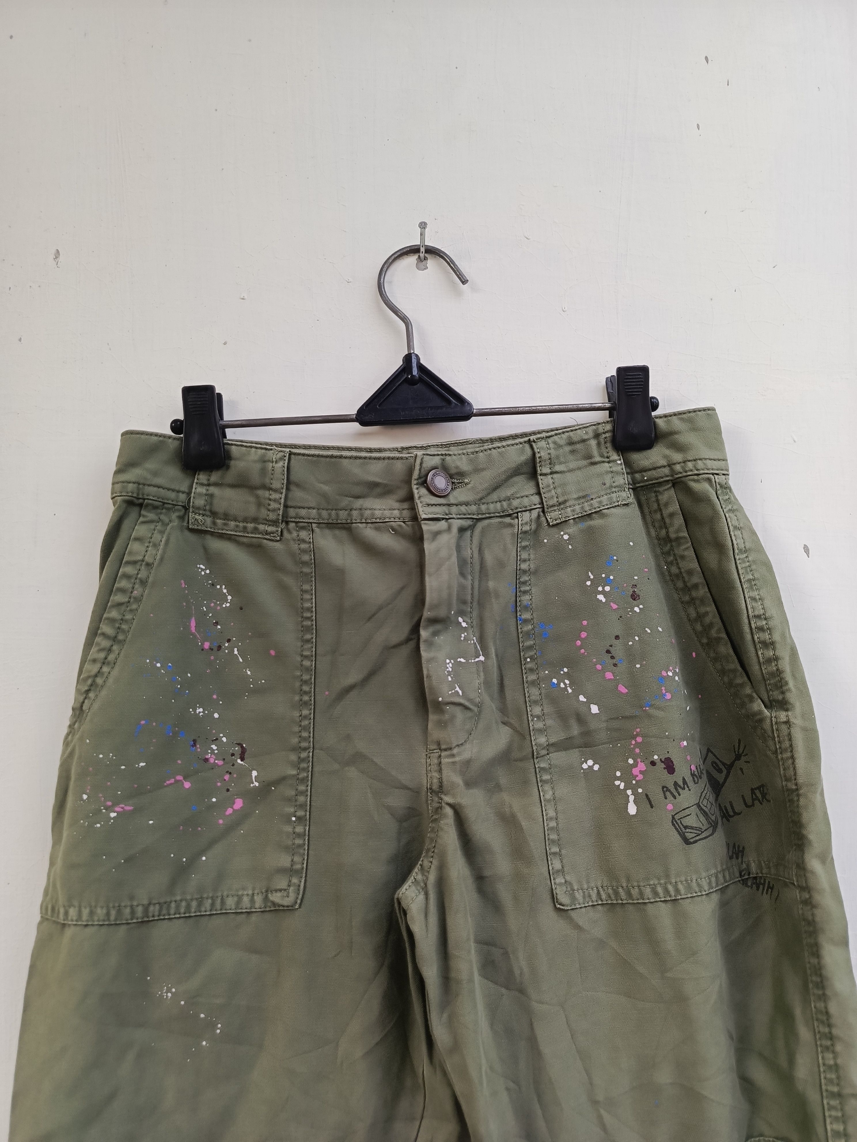 Zara Zara basic paint splatter pants Size 24" / US 00 / IT 34 - 2 Thumbnail
