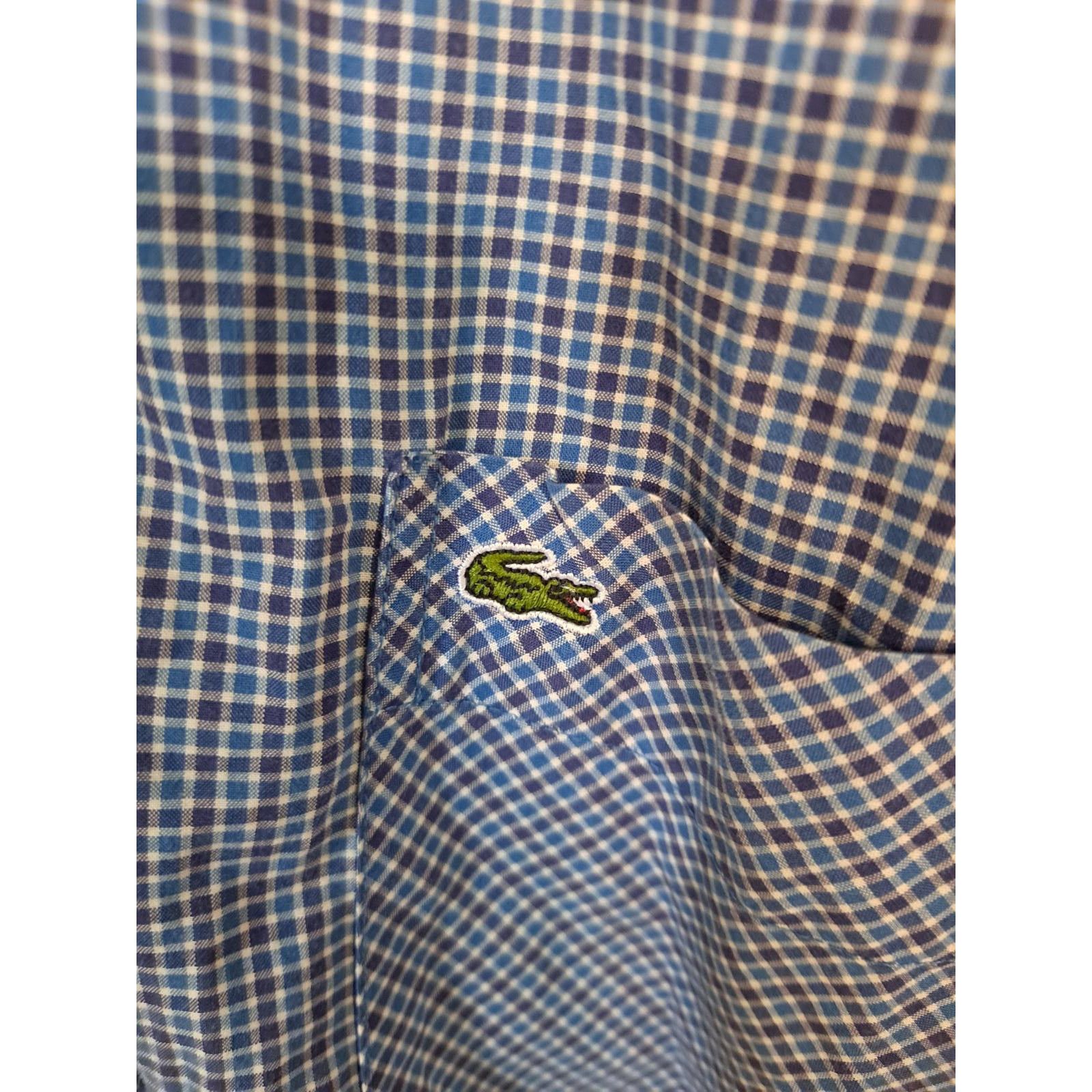 Lacoste LaCoste Blue and Brown Check Button Up Shirt Size 40 Size US M / EU 48-50 / 2 - 3 Thumbnail