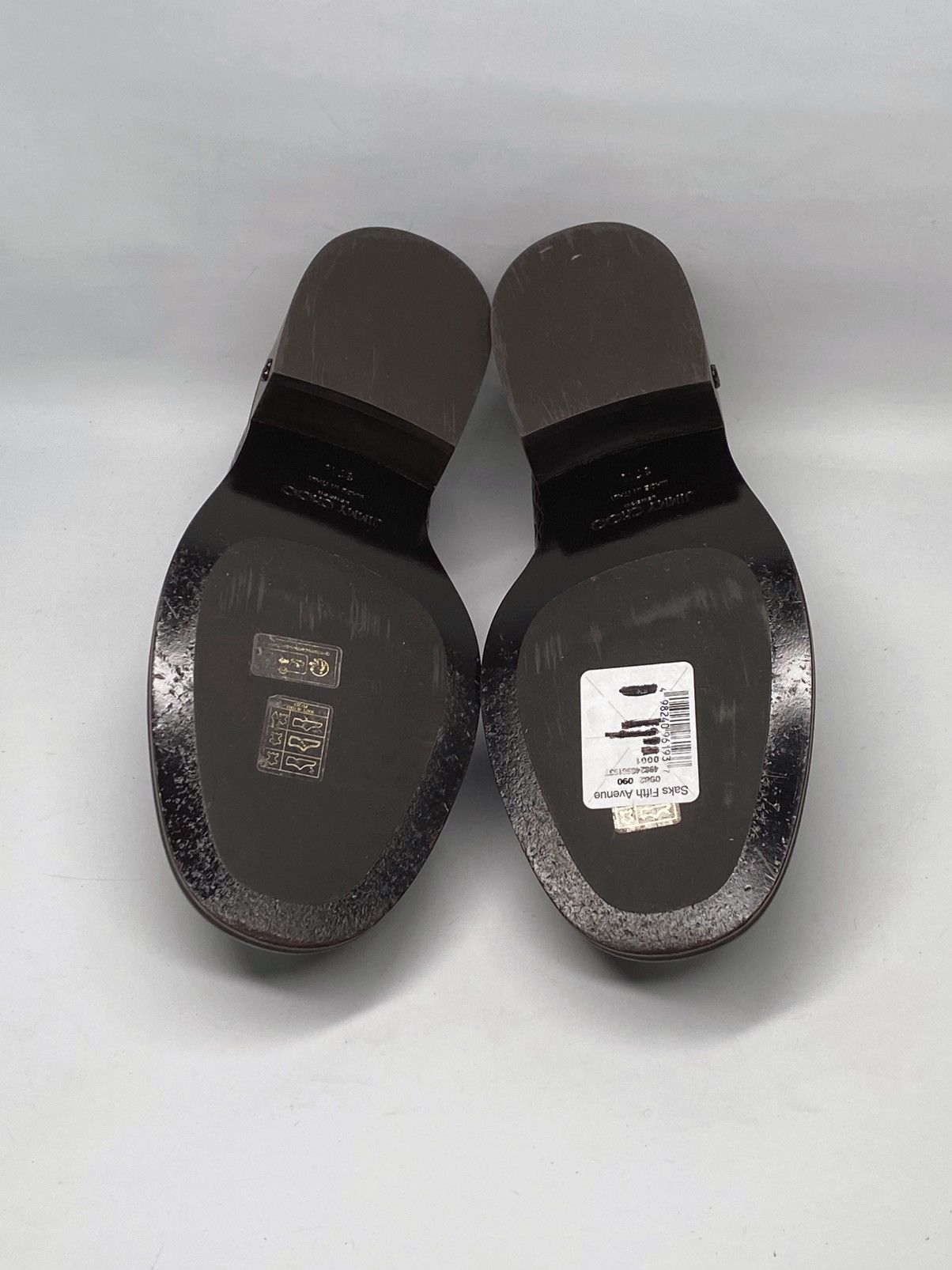 Jimmy Choo Jimmy Choo Tylor 60MM Embossed Leather Loafers size 37.5 Size US 7.5 / IT 37.5 - 12 Thumbnail